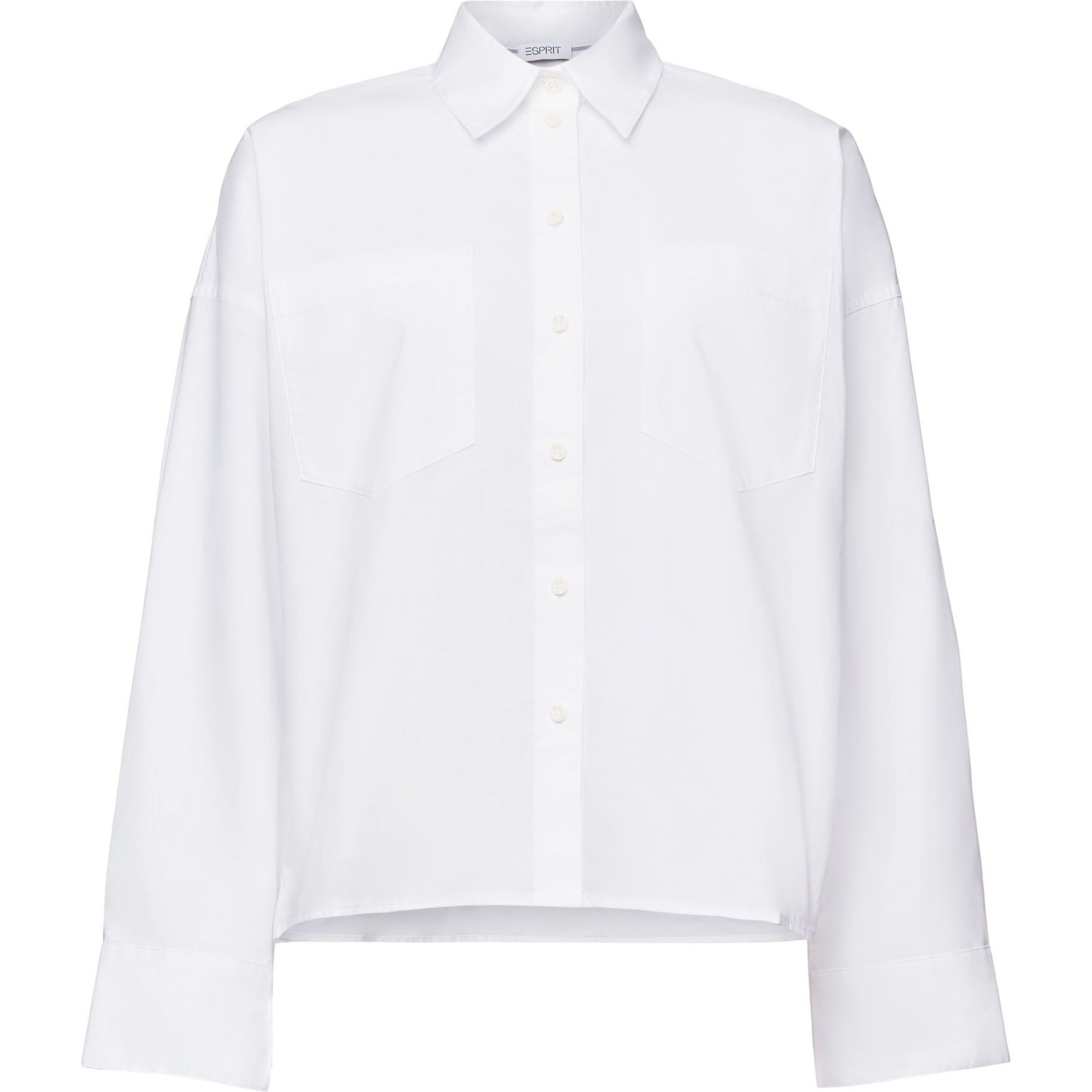 ESPRIT Palaidinės moterims, Balta, Long Sleeve Poplin Shirt 1