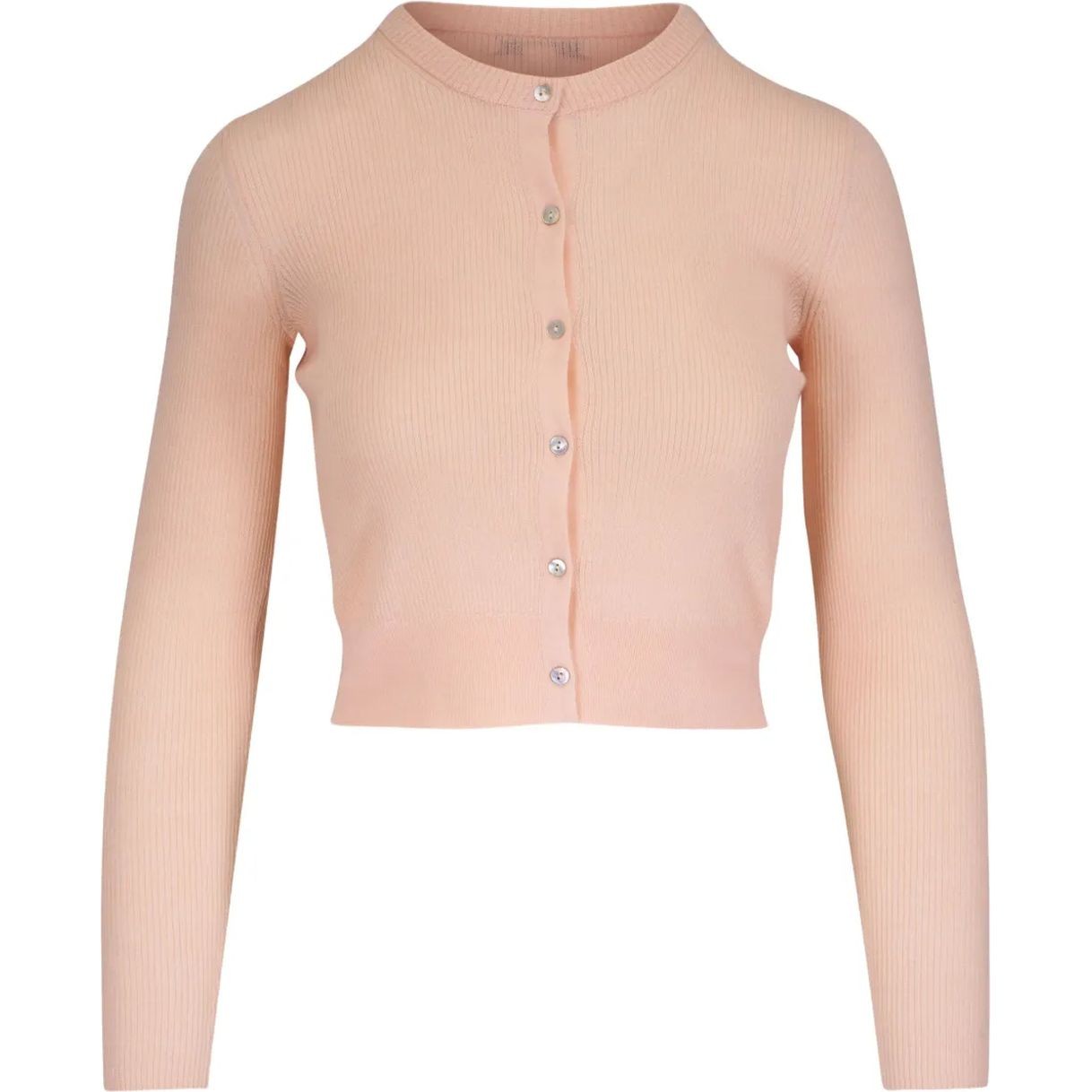 VINCE Kardiganas moterims, Smėlio, Slim rib shell button cardigan 1