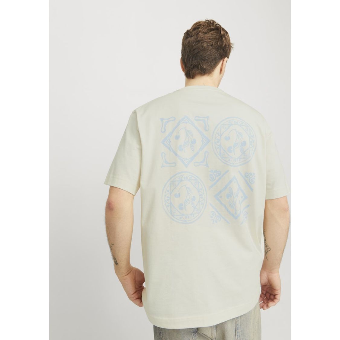 JACK & JONES Marškinėliai vyrams, Smėlio, Paros easter sketch tee 4