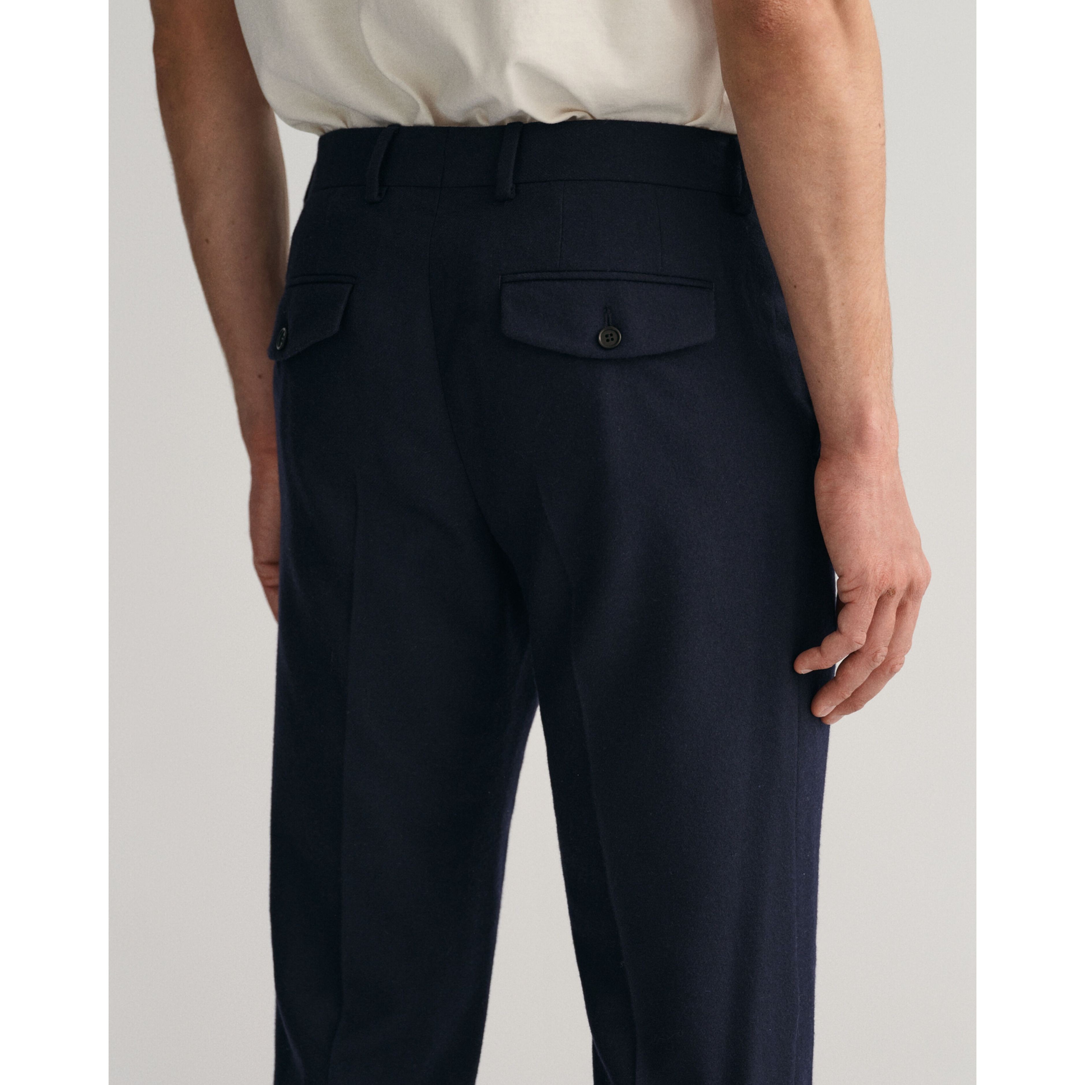 GANT Kelnės vyrams, Mėlyna, SLIM FLANNEL PANTS 4