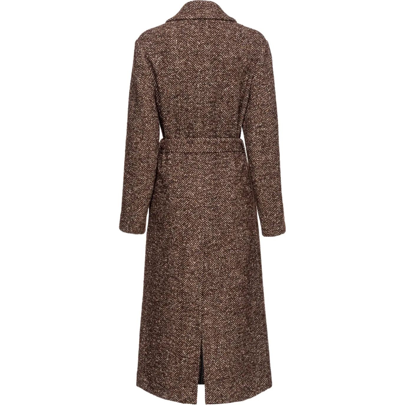 PINKO Paltas moterims, Ruda, Herringbone coat 2