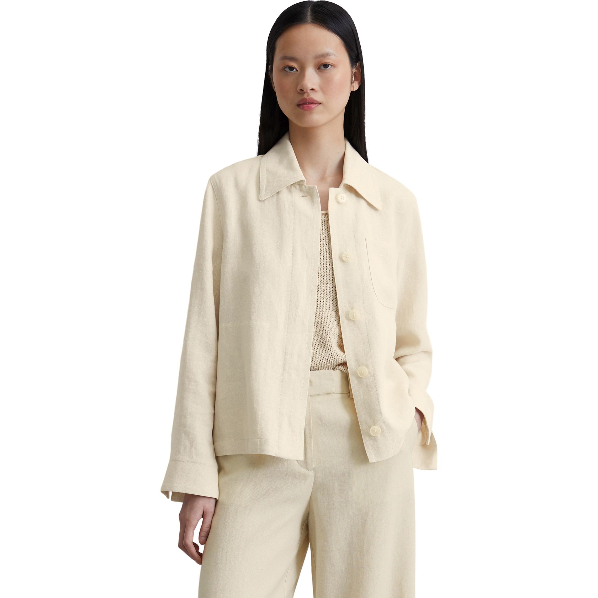 MARC O'POLO Marškiniai ilgomis rankovėmis moterims, Smėlio, Shirts lon 503006674035 2