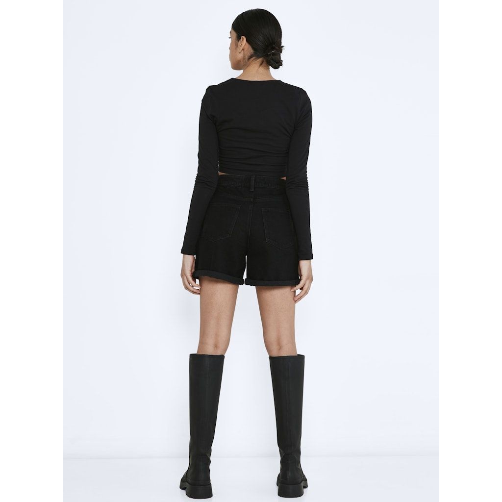 NOISY MAY Šortai moterims, Juoda, NMSMILEY NW SHORTS VI 5