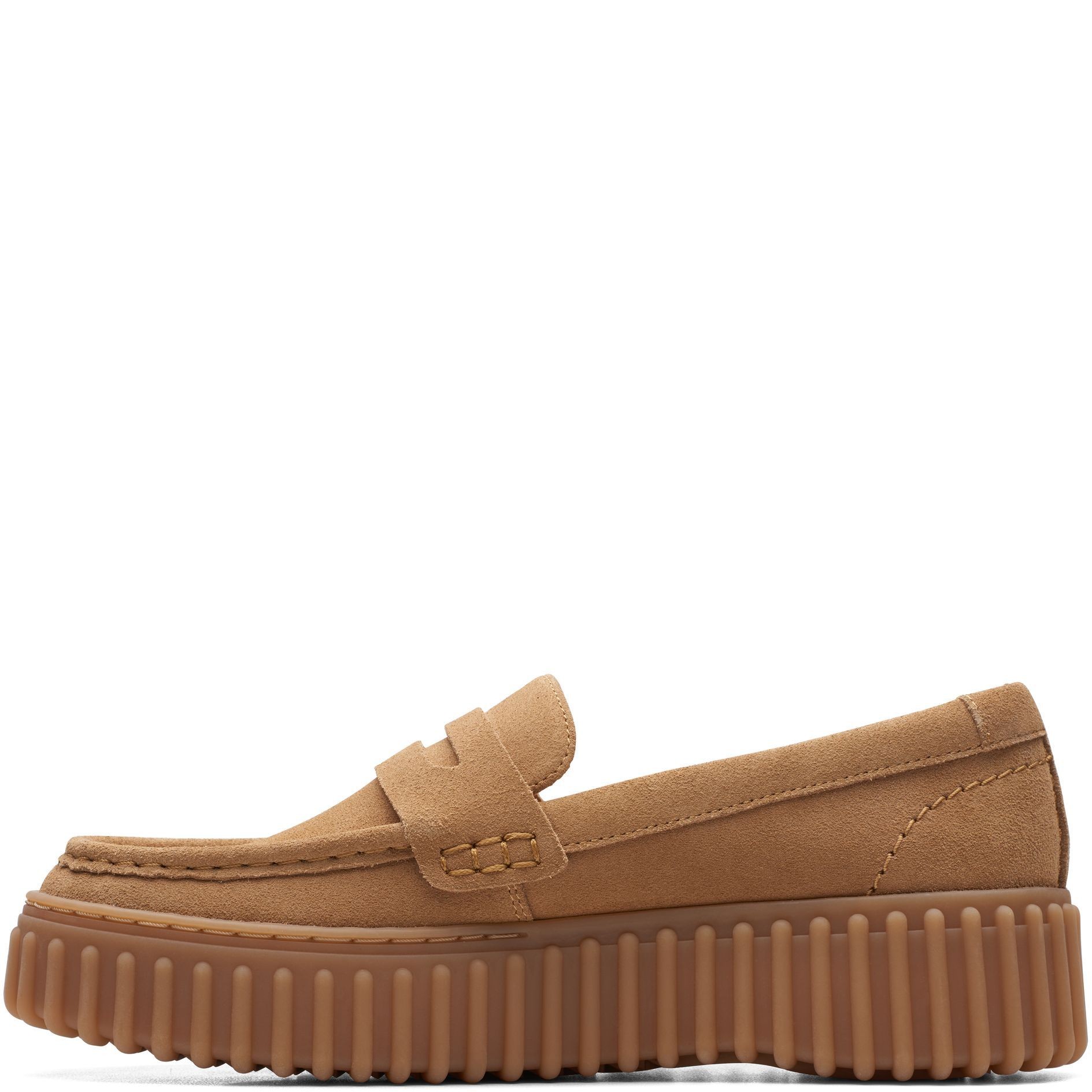 CLARKS Loaferiai moterims, Smėlio, Torhill Penny Loafers 4