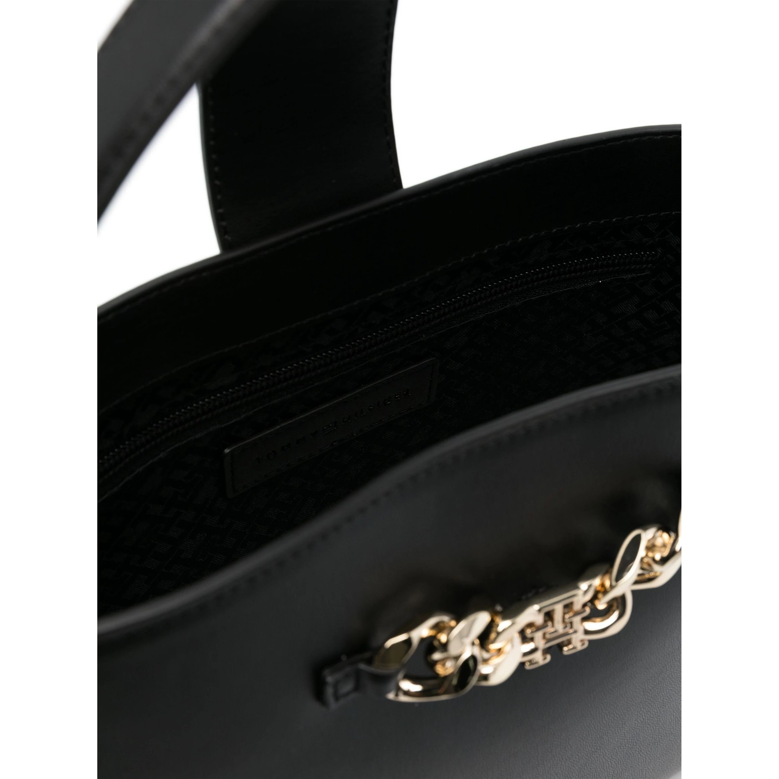 TOMMY HILFIGER Rankinė per petį moterims, Juoda, Luxe satchel 4