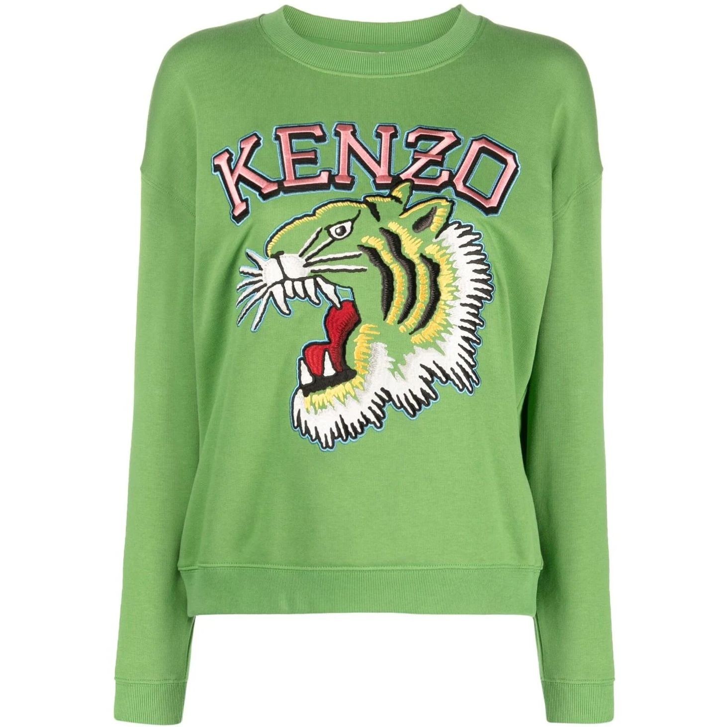 KENZO Sportinis nertinis moterims, Žalia, Tiger varsity sweatshirt 1