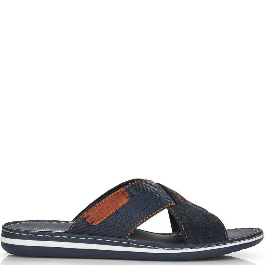 RIEKER Šlepetės vyrams, Mėlyna, SLIPPERS 2