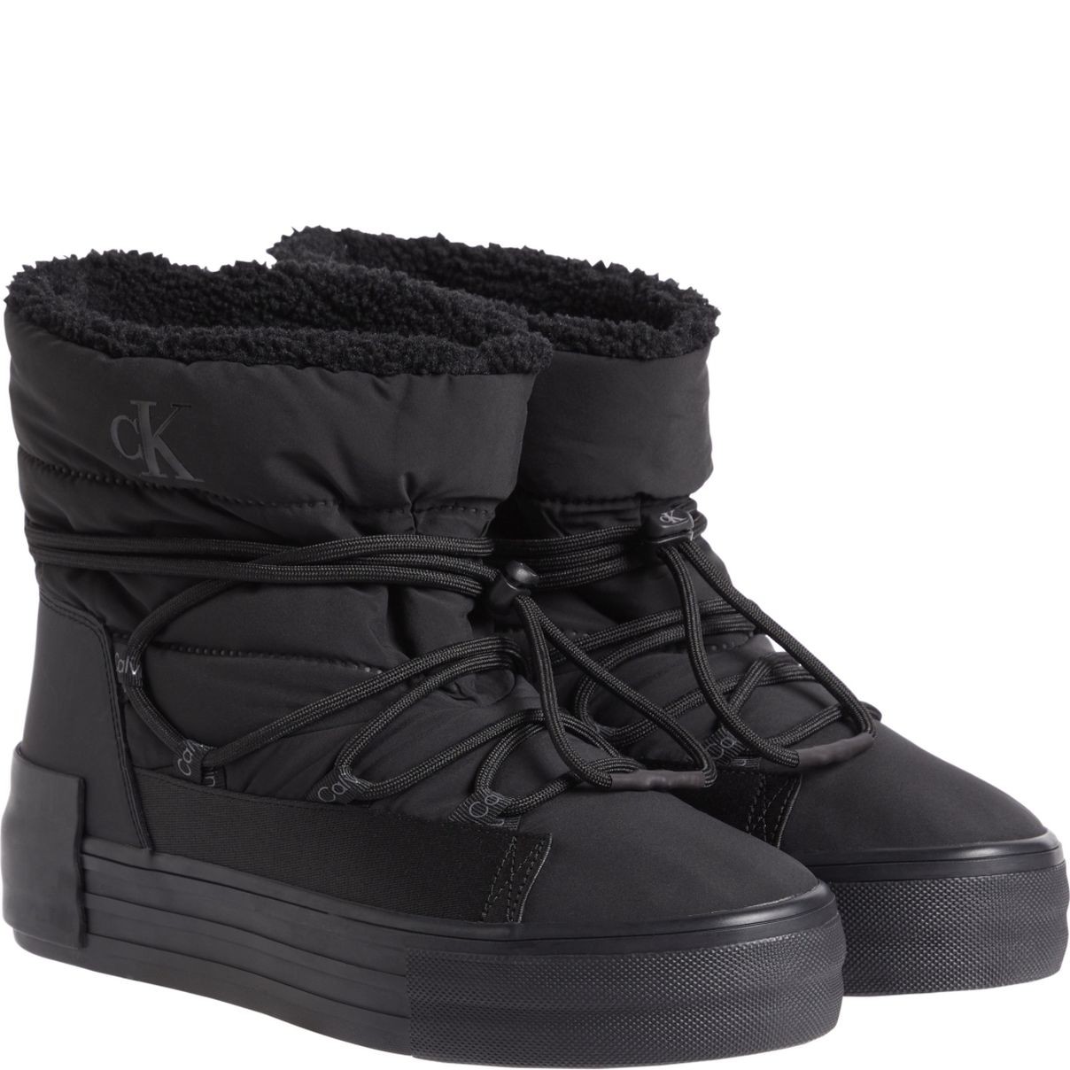 CALVIN KLEIN JEANS Aulinukai moterims, Juoda, Bold vulc flatf snow boot 1