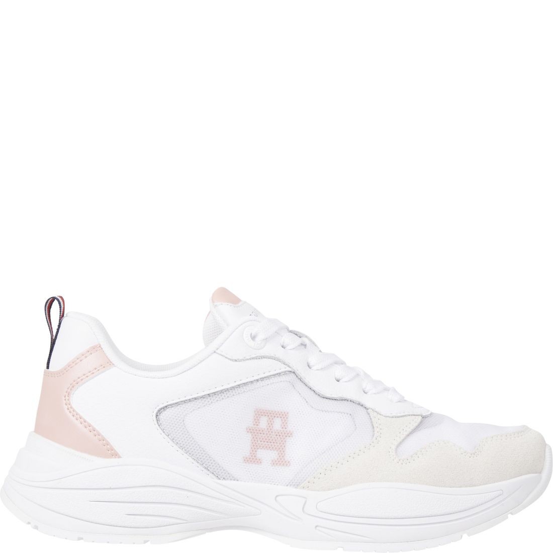 TOMMY HILFIGER Sportiniai bateliai moterims, Balta, Sporty runner sport shoe 1