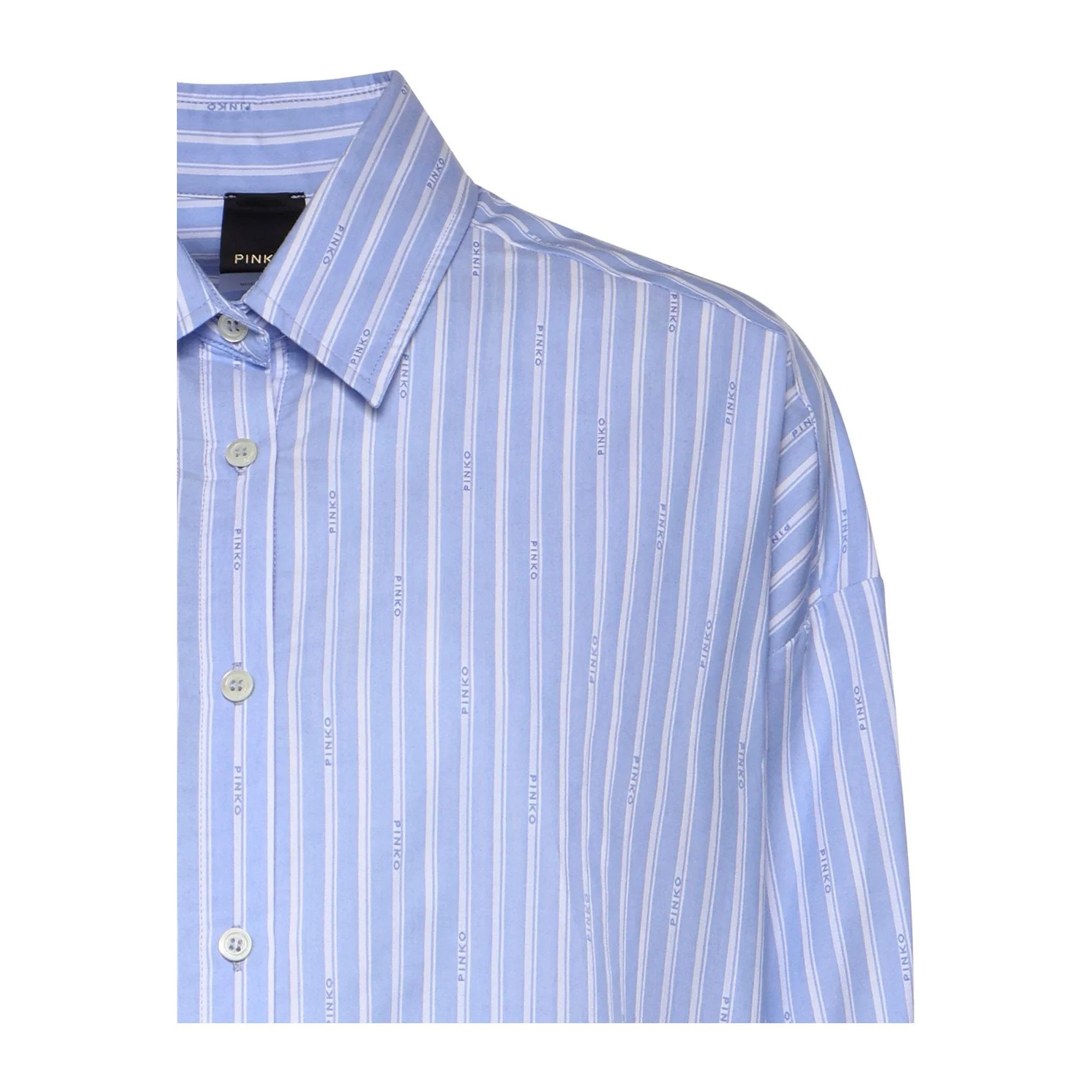 PINKO Marškiniai ilgomis rankovėmis moterims, Mėlyna, Cammie shirt 3