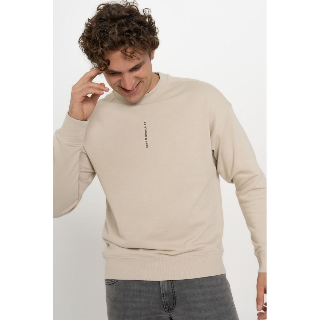 JACK & JONES Megztinis vyrams, Smėlio, Micah sweat crew neck 5
