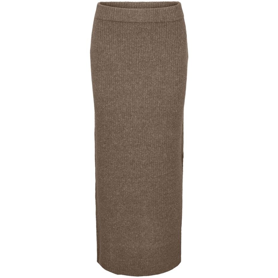 PIECES Maxi sijonas moterims, Ruda, PCJUNA HW ANKLE KNIT 1