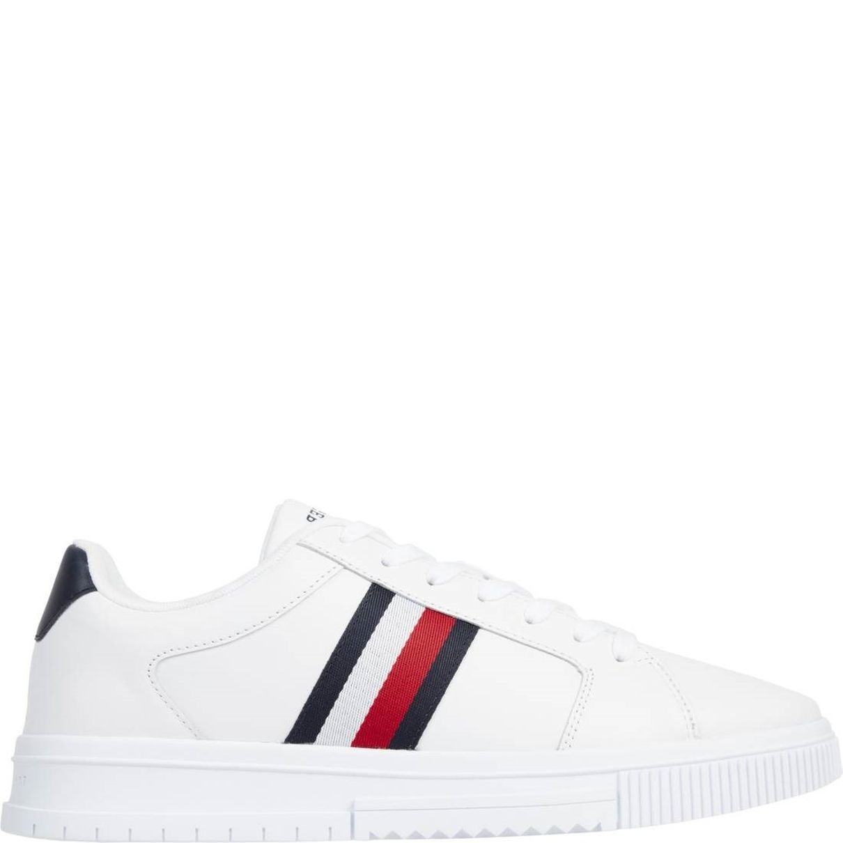 TOMMY HILFIGER Laisvalaikio bateliai vyrams, Balta, Supercup stripes leisure 1