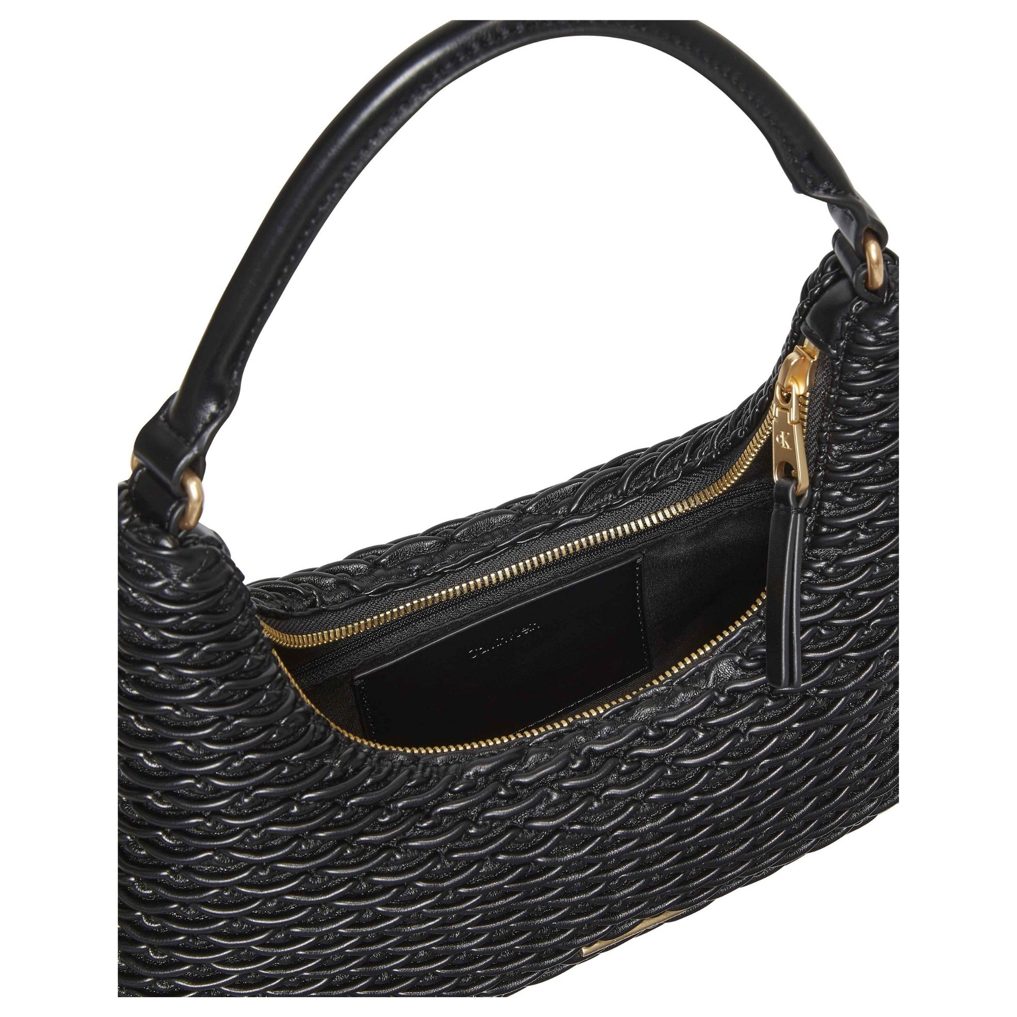 CALVIN KLEIN Rankinė per petį moterims, Juoda, pleated shou?lder bag 3