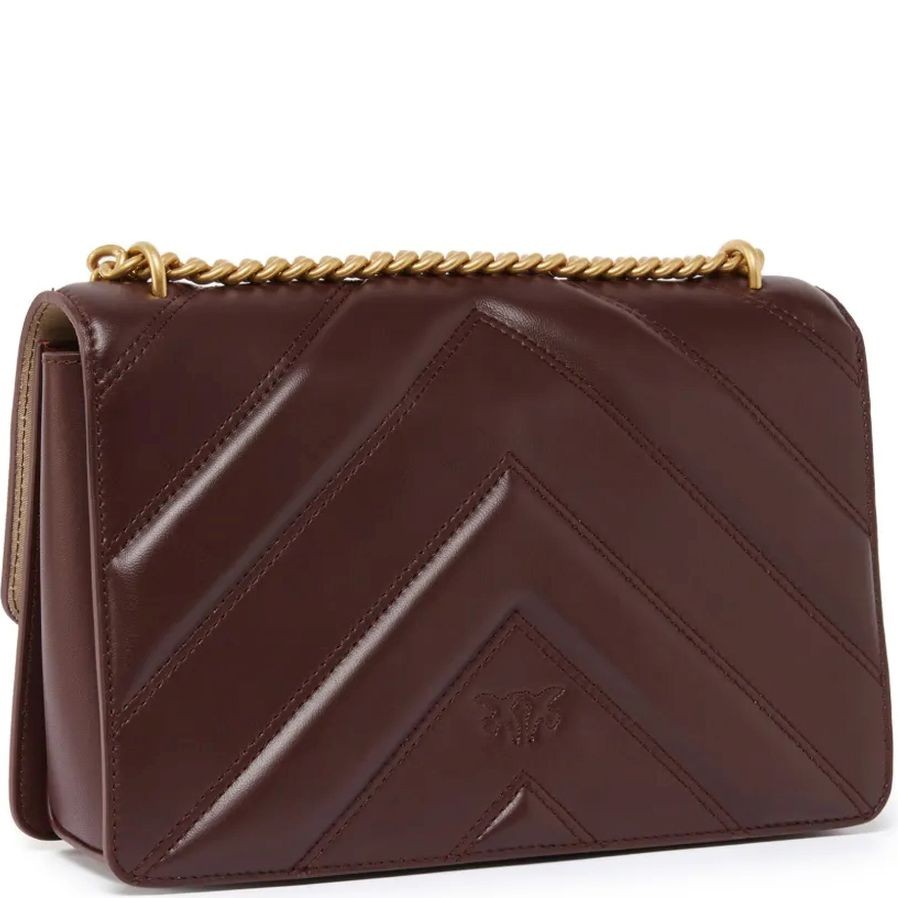 PINKO Rankinė per petį moterims, Ruda, Love one shoulder bag 2