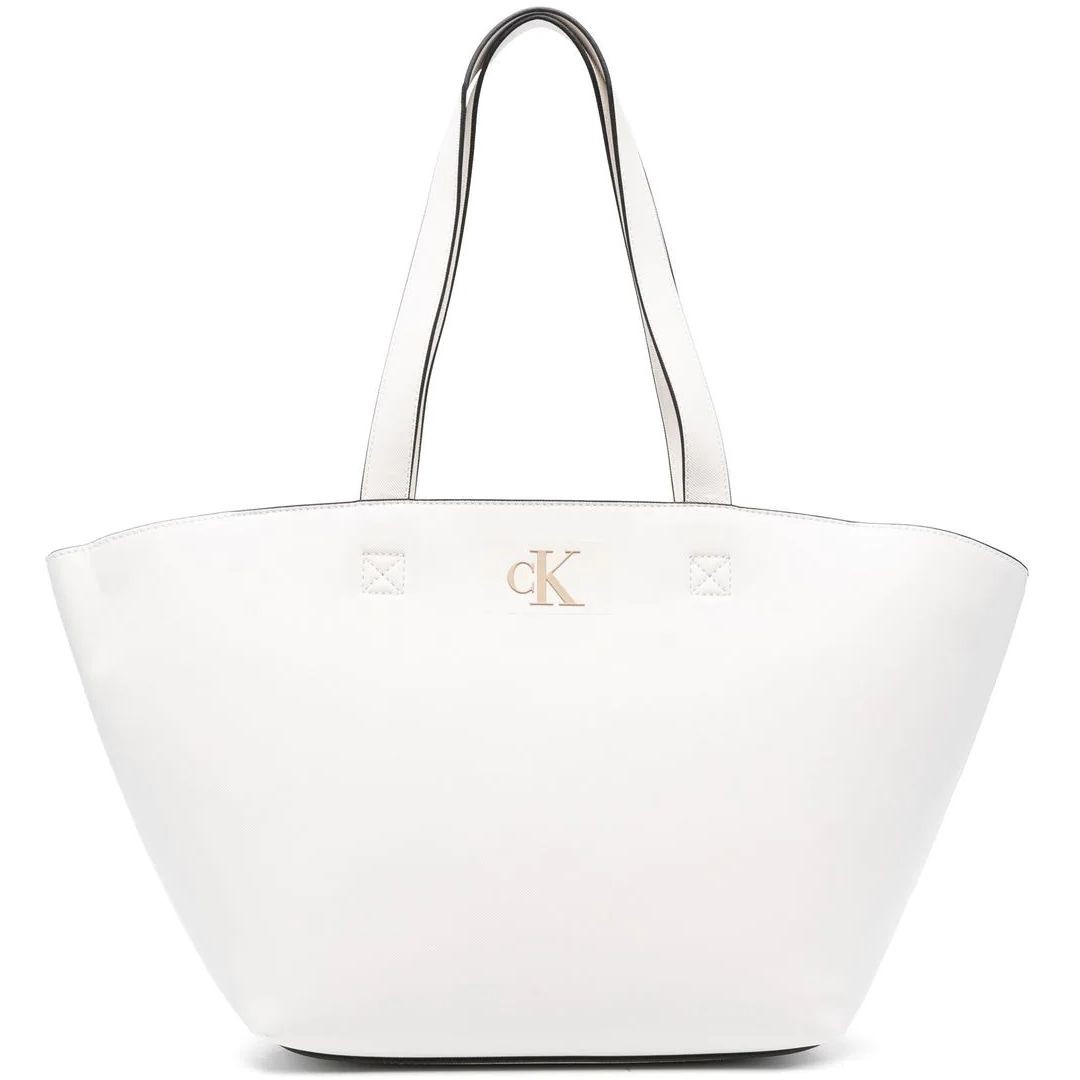 CALVIN KLEIN JEANS Pirkinių krepšys moterims, Smėlio, SCULPTED WING SHOPPER27 TWILL 1