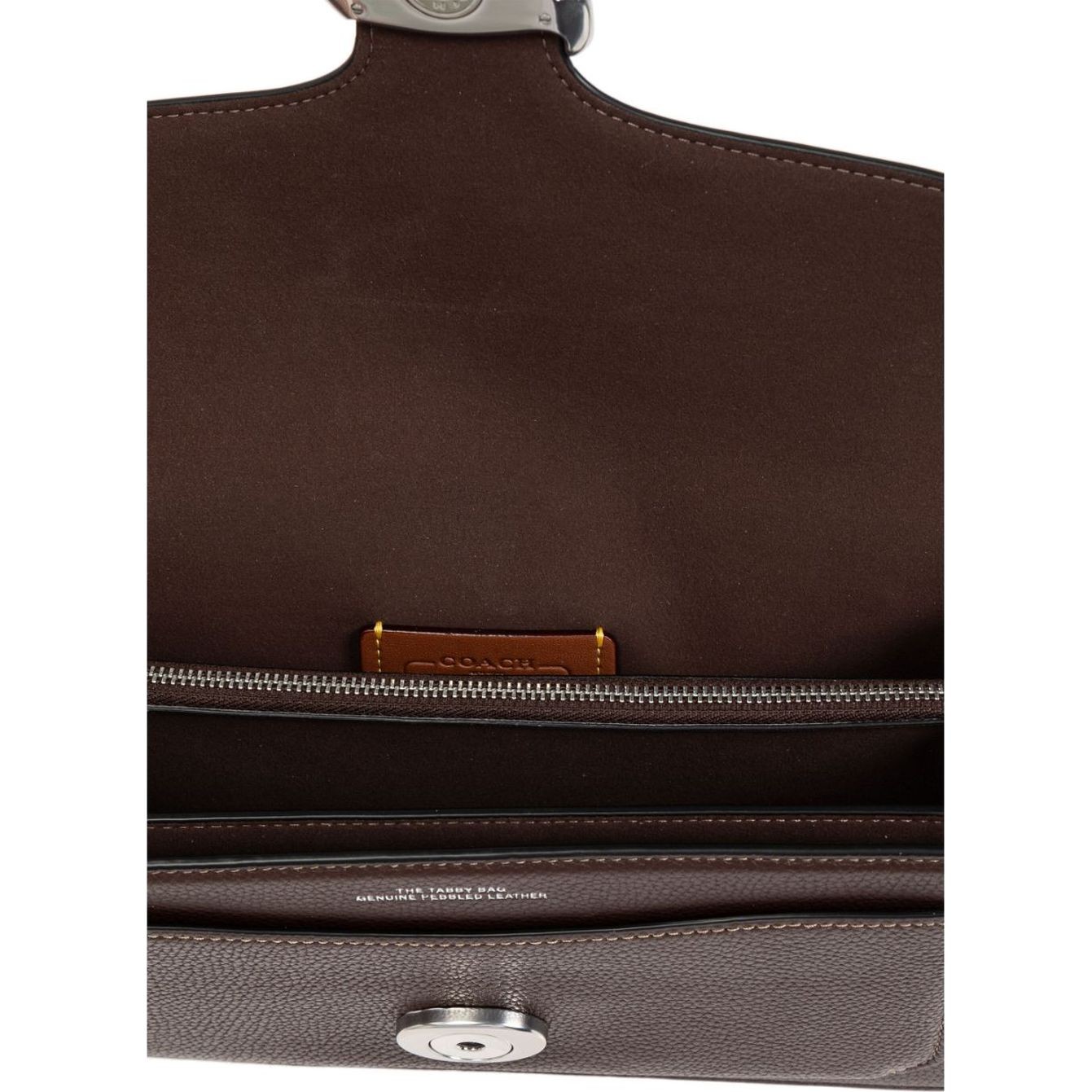 COACH Rankinė per petį moterims, Ruda, Leather tabby shoulder bag 26 4