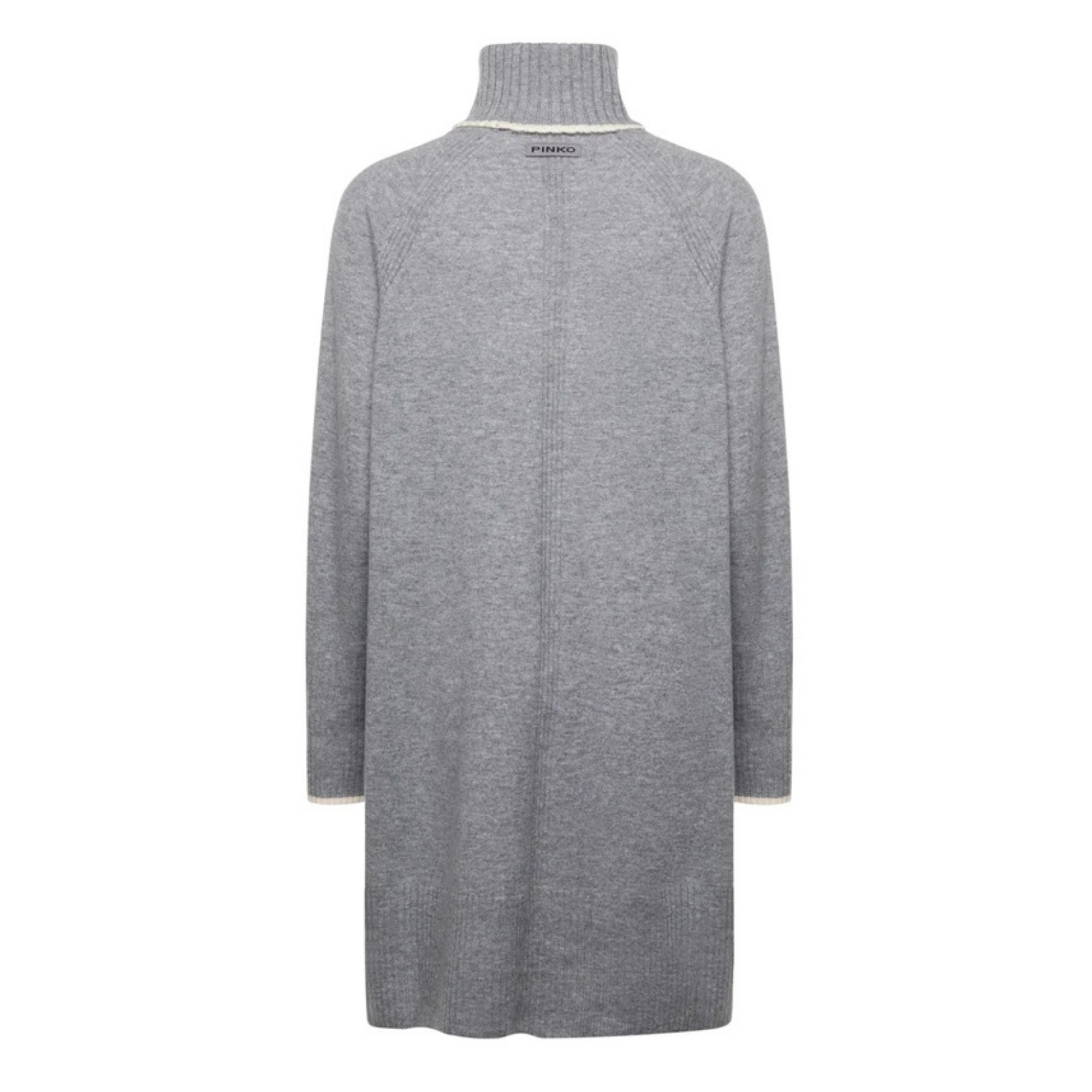 PINKO Mini suknelė moterims, Pilka, Short knit dress 2