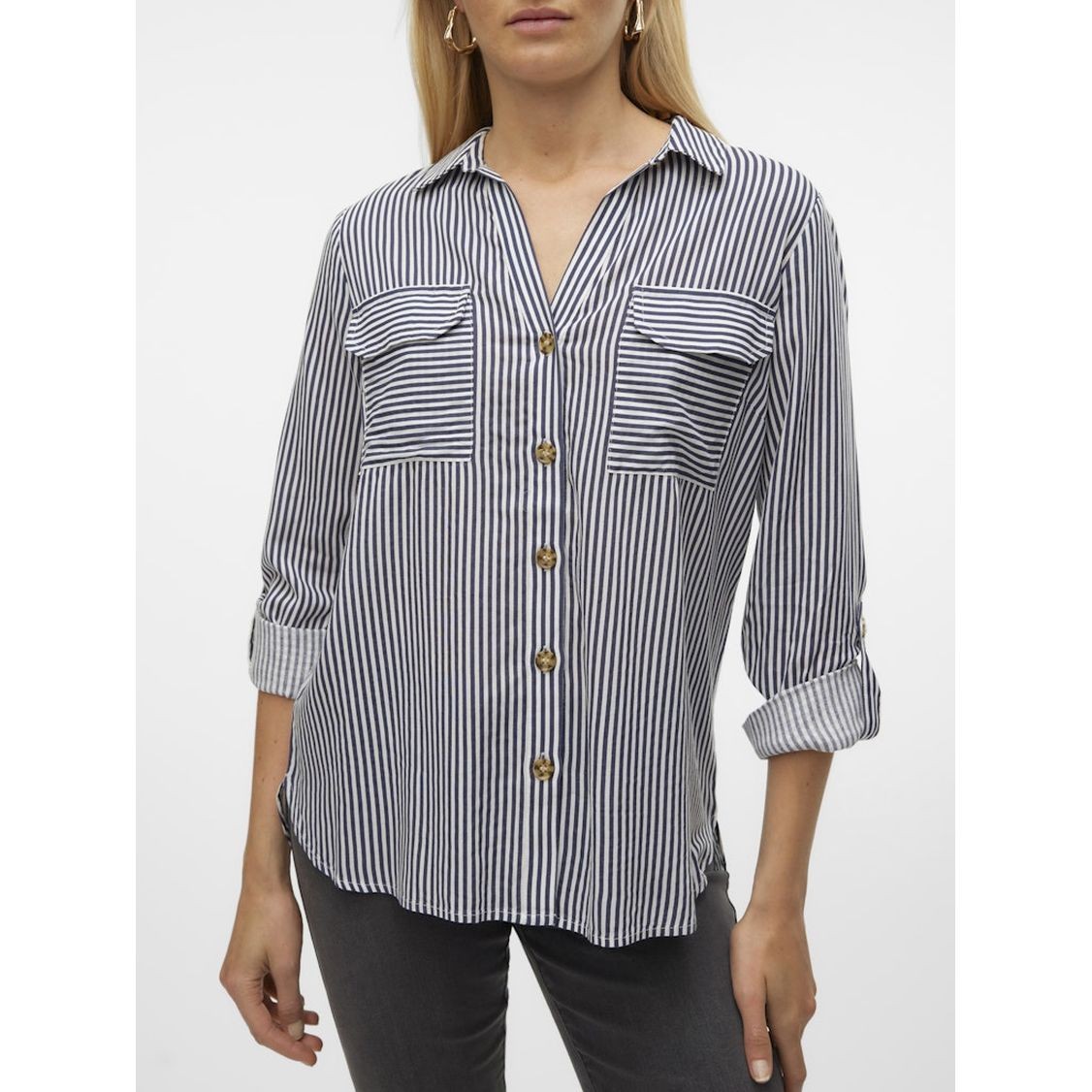 VERO MODA Marškiniai moterims, Balta, Vmbumpy shirts 4