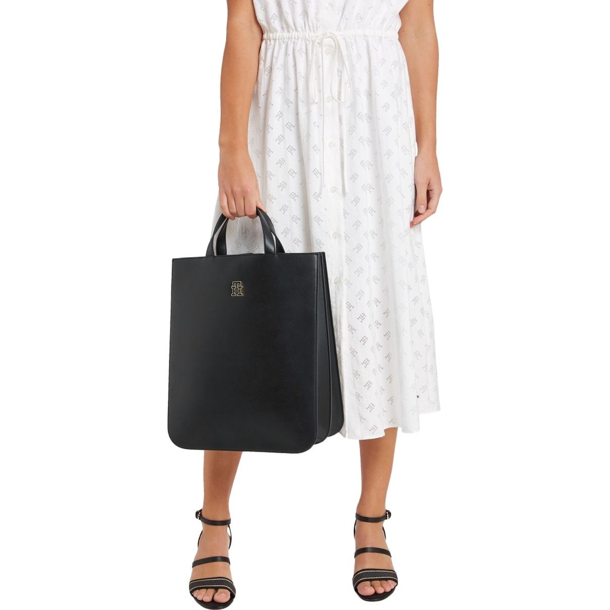 TOMMY HILFIGER Pirkinių krepšys moterims, Juoda, Chic tote 6