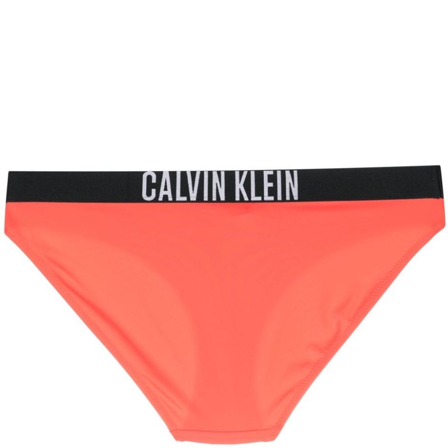 CALVIN KLEIN UW Apatinė kostiumėlio dalis moterims, Oranžinė, Bikini Swim 2