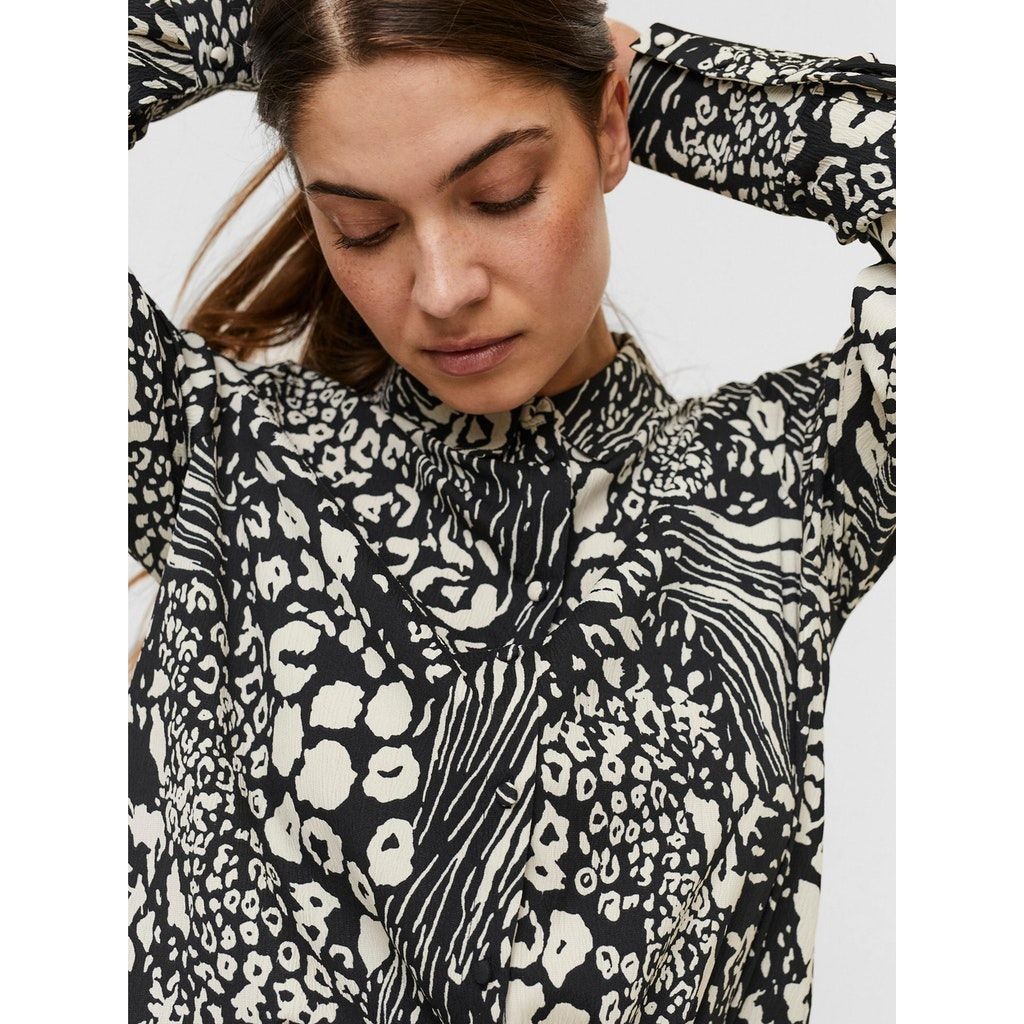 VERO MODA Palaidinės moterims, Juoda, VMCAIA LS SHIRT WVN 5