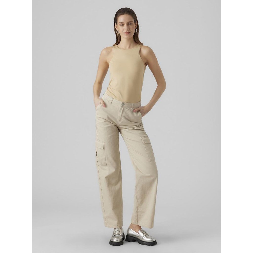 VERO MODA Marškinėliai moterims, Smėlio, VMBIANCA SL TANK TOP 5