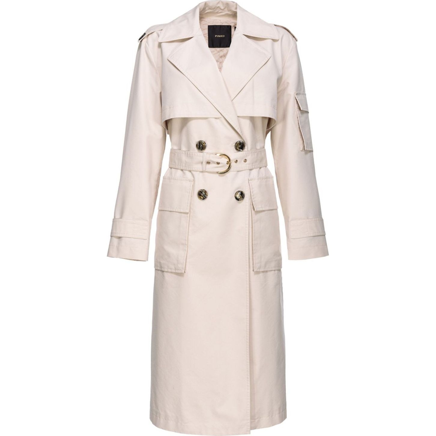 PINKO Paltas moterims, Smėlio, Belted trench coat 1
