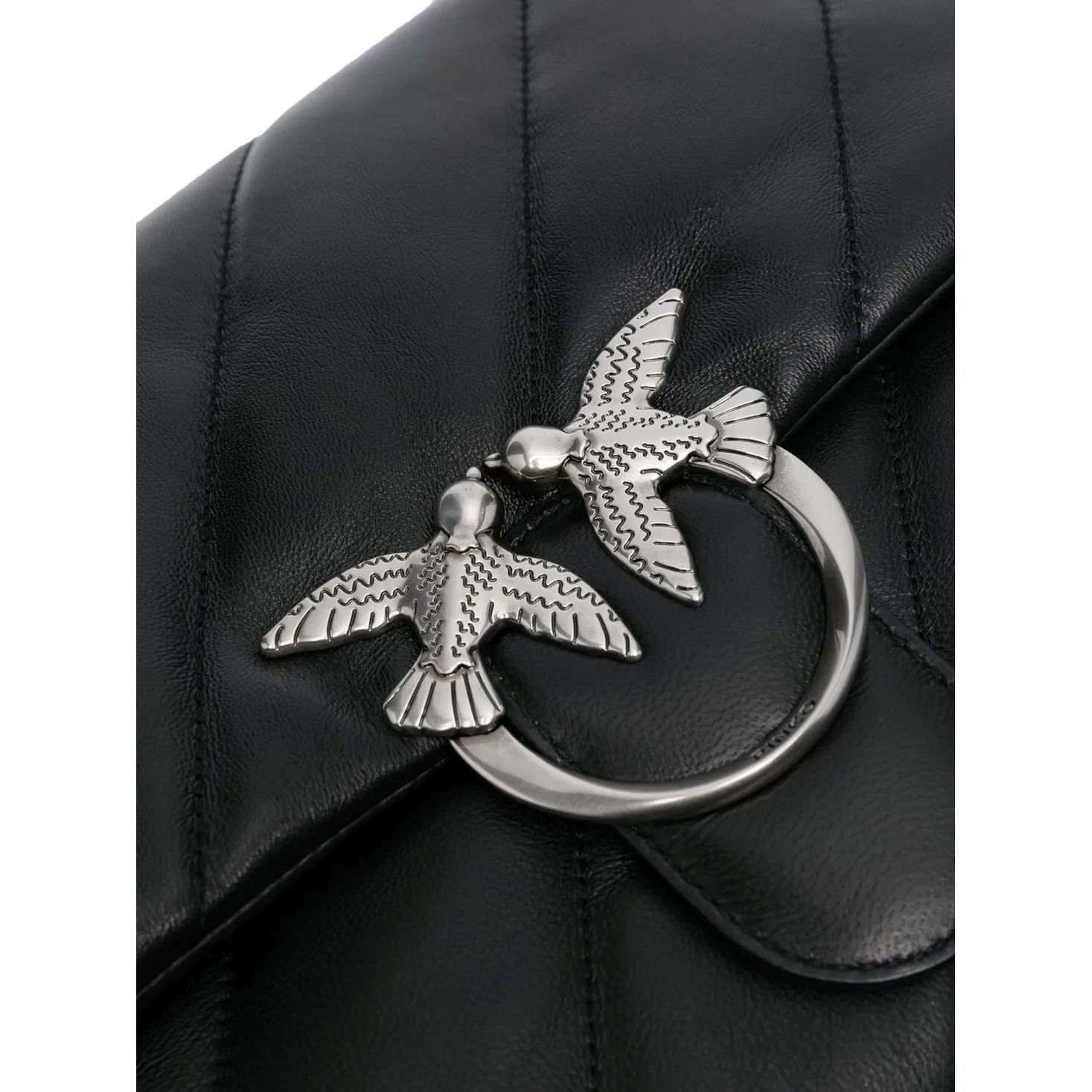 PINKO Rankinė per petį moterims, Juoda, Love puff sholder bag 3