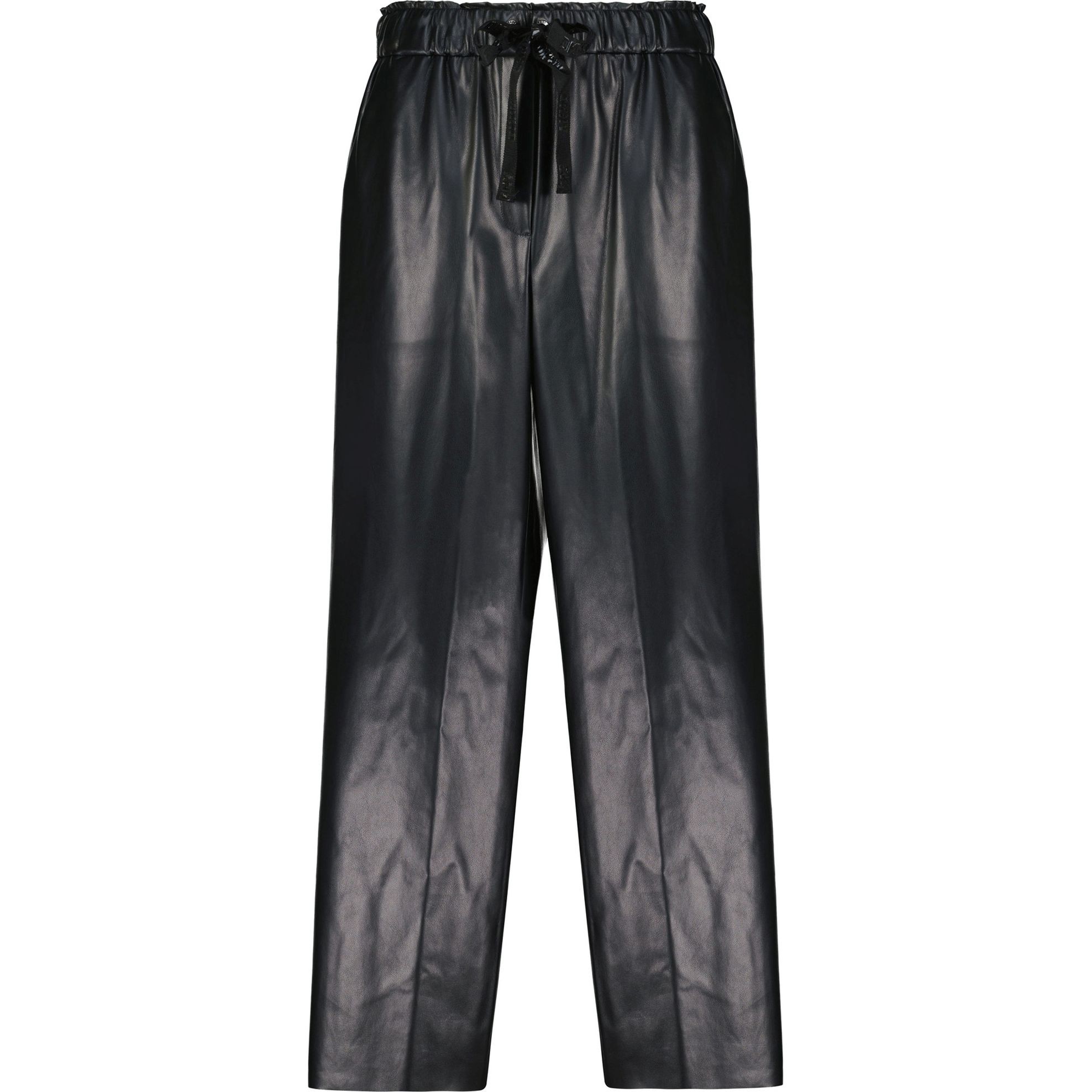 DKNY Laisvalaikio kelnės moterims, Juoda, Butter pu wide leg pant 1