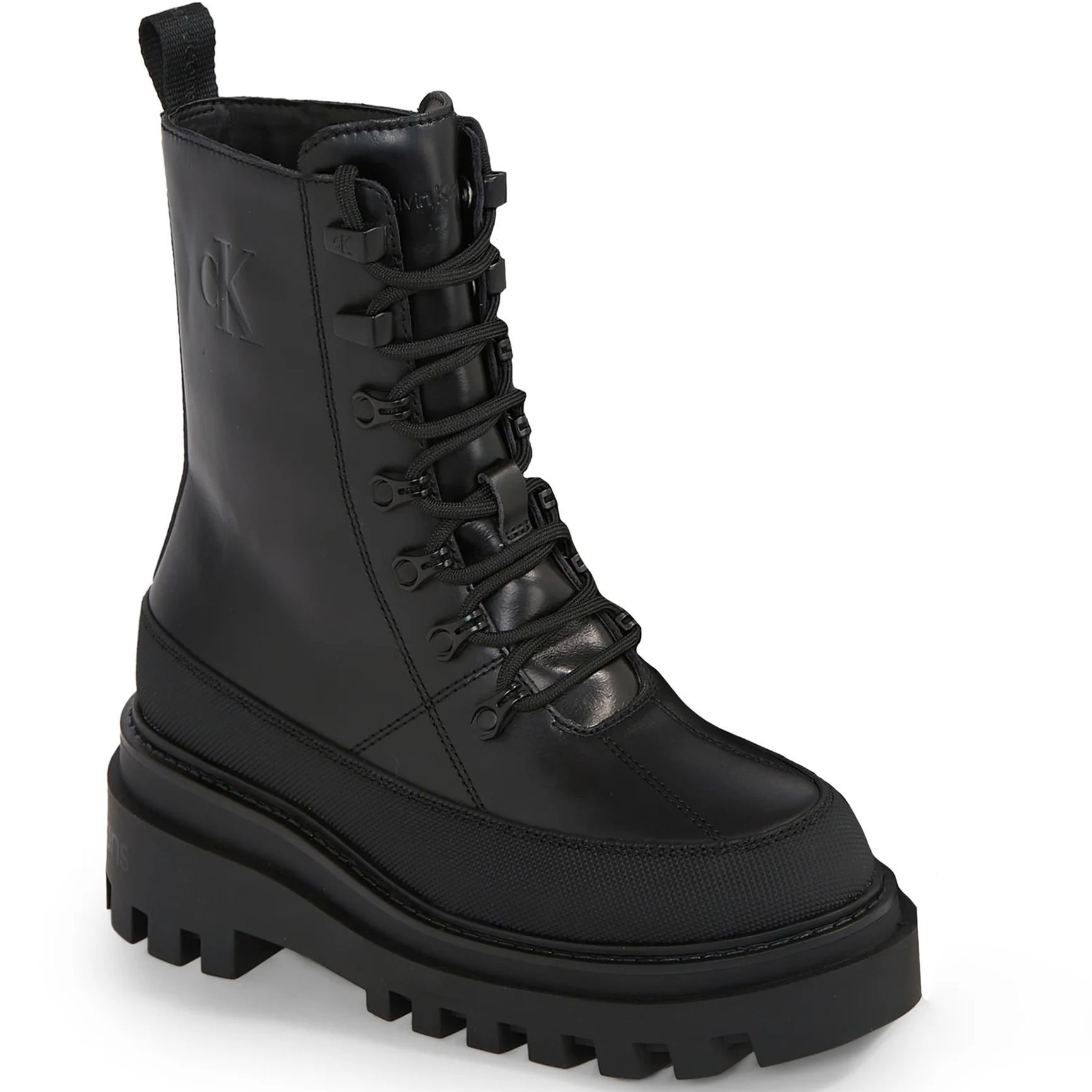 CALVIN KLEIN JEANS Aulinukai moterims, Juoda, Flatform lace up boot 1