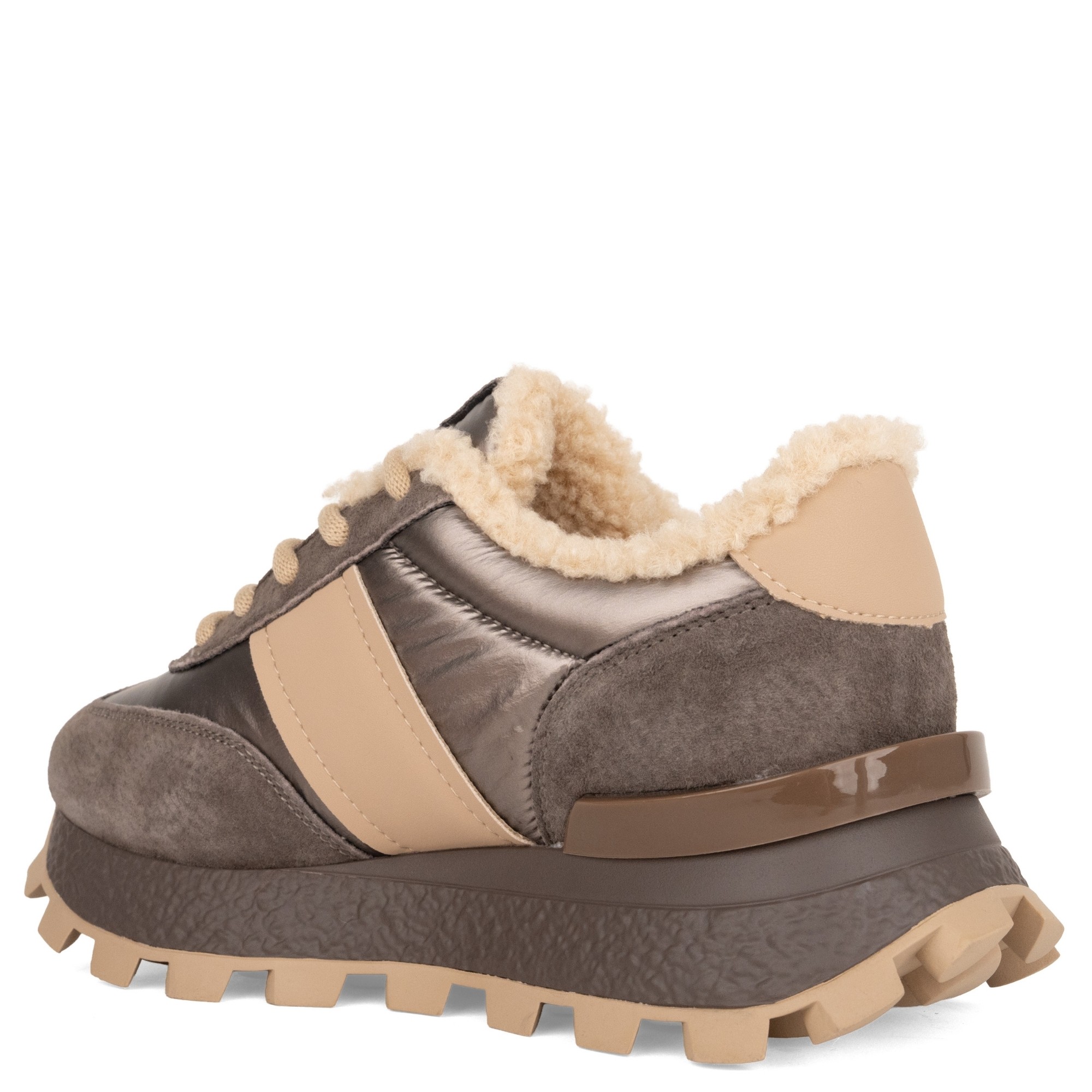 GRUNER SCHUHE Laisvalaikio bateliai moterims, Chaki, Warm sneakers 3