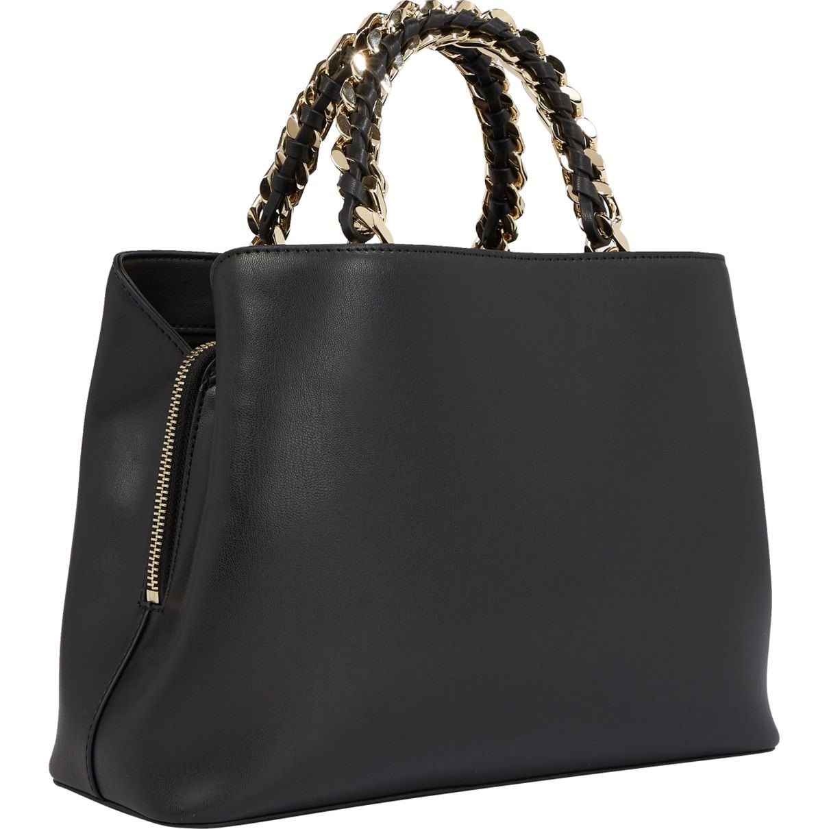 TOMMY HILFIGER Rankinė per petį moterims, Juoda, Feminine medium satchel 2