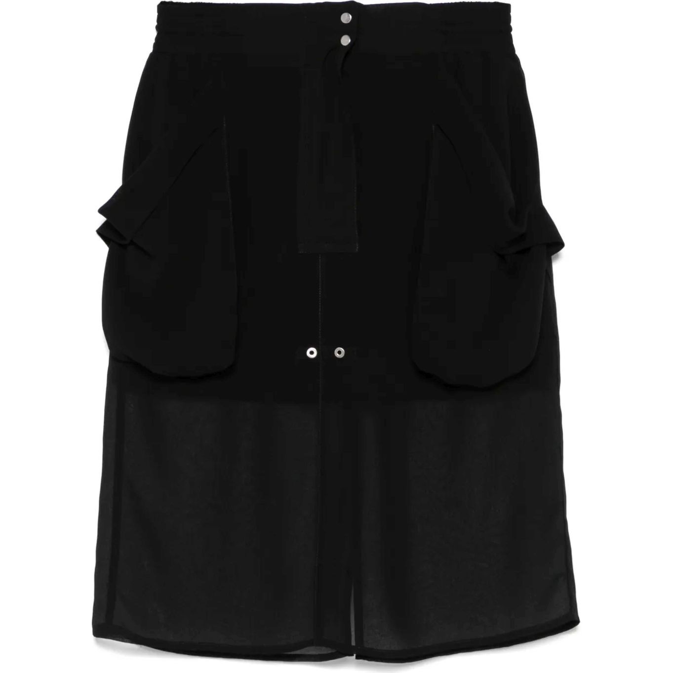 PINKO Midi sijonas moterims, Juoda, Immobile skirt