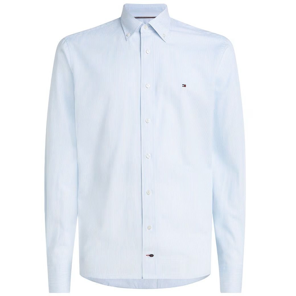 TOMMY HILFIGER Marškiniai ilgomis rankovėmis vyrams, Mėlyna, Cl-w oxford stripe rf shirt 1