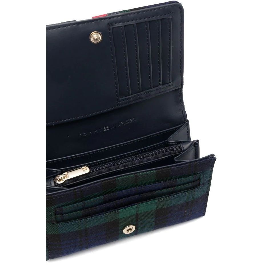 TOMMY HILFIGER Piniginė moterims, Juoda, EMBLEM MED WALLET BLACKWATCH 3