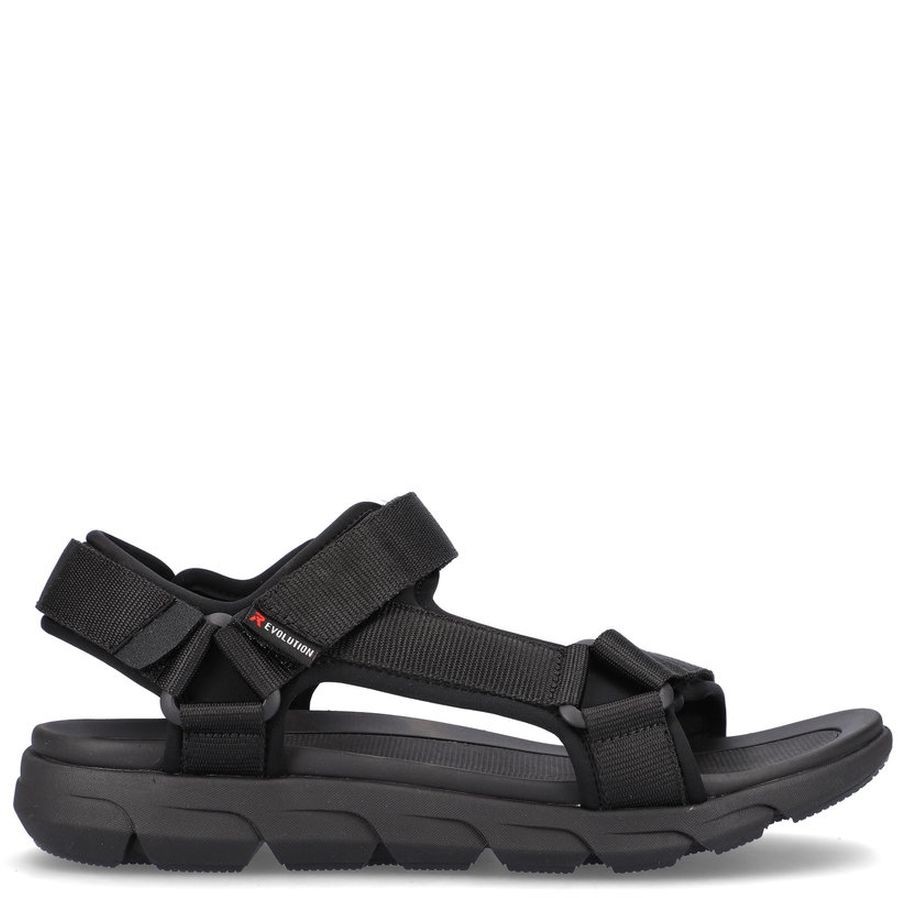 RIEKER Basutės vyrams, Juoda, SANDALS 3