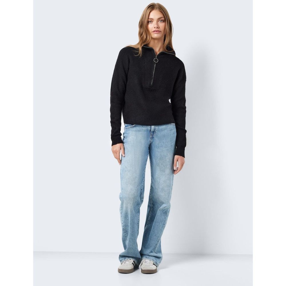 NOISY MAY Megztinis moterims, Juoda, NMNEWALICE L/S HIGH 2