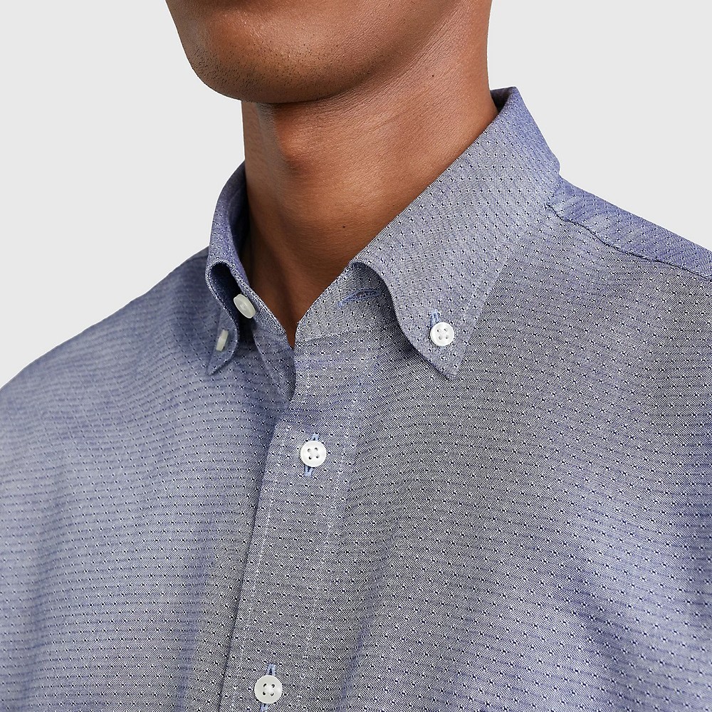 TOMMY HILFIGER Marškiniai ilgomis rankovėmis vyrams, Mėlyna, Cl-w oxford dobby rf shirt 3