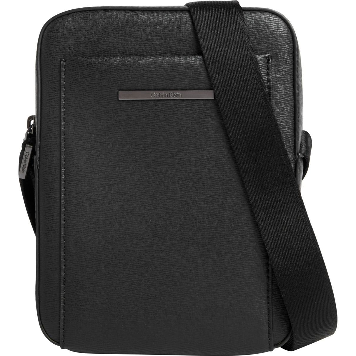 CALVIN KLEIN Rankinė per petį vyrams, Juoda, Modern metal reporter 1