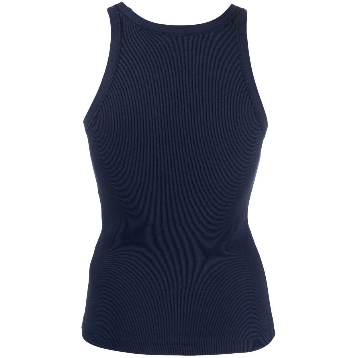 POLO RALPH LAUREN Marškiniai be rankovių moterims, Mėlyna, Rib tank top 2