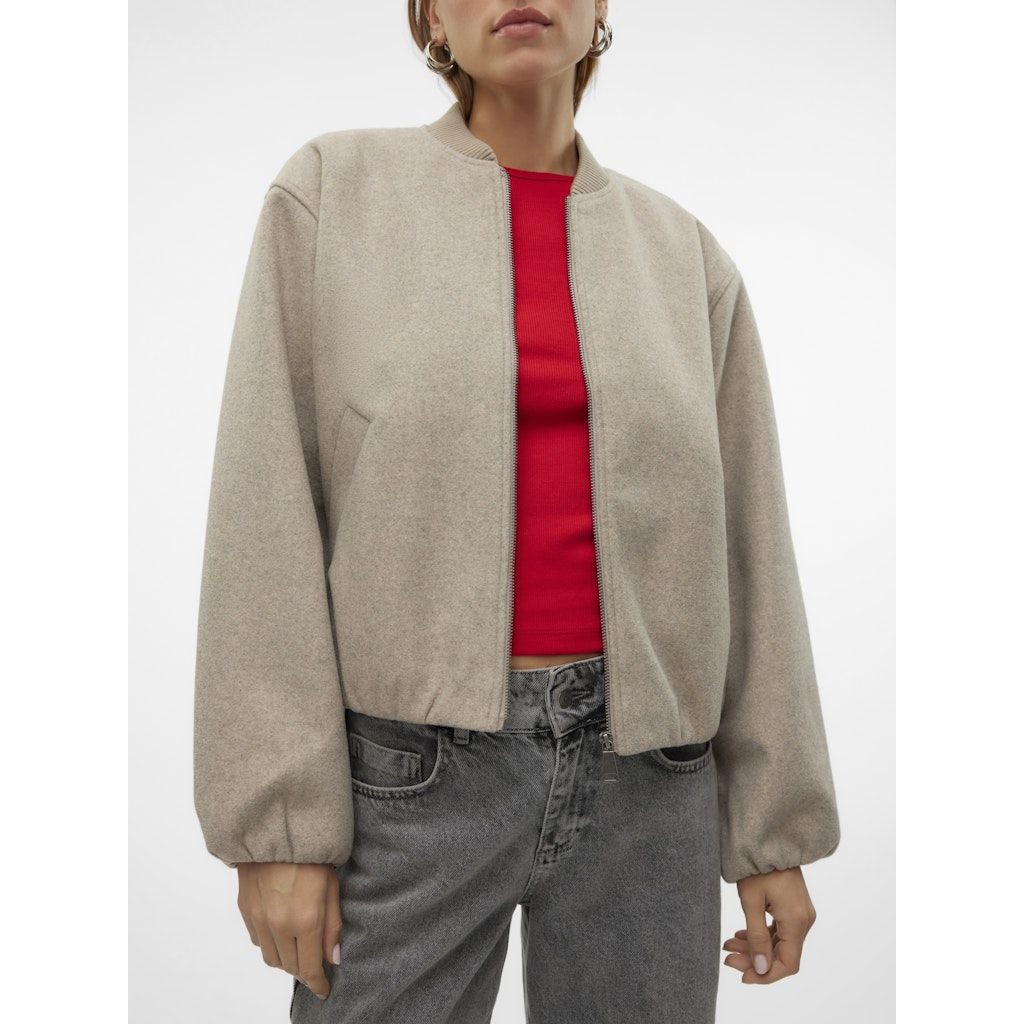 VERO MODA Bomberis moterims, Ruda, Popbella short jacket 5