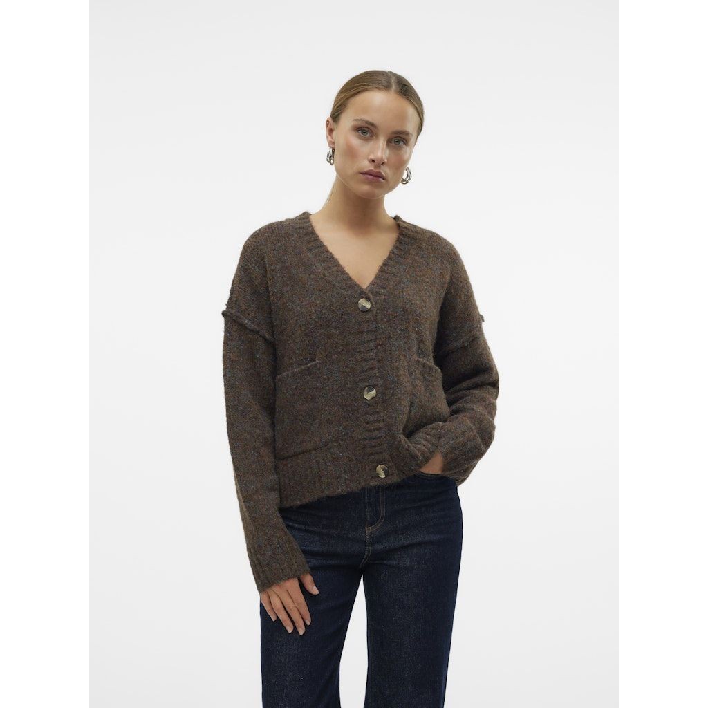 VERO MODA Kardiganas moterims, Ruda, Ingrid v-neck cardigan 2