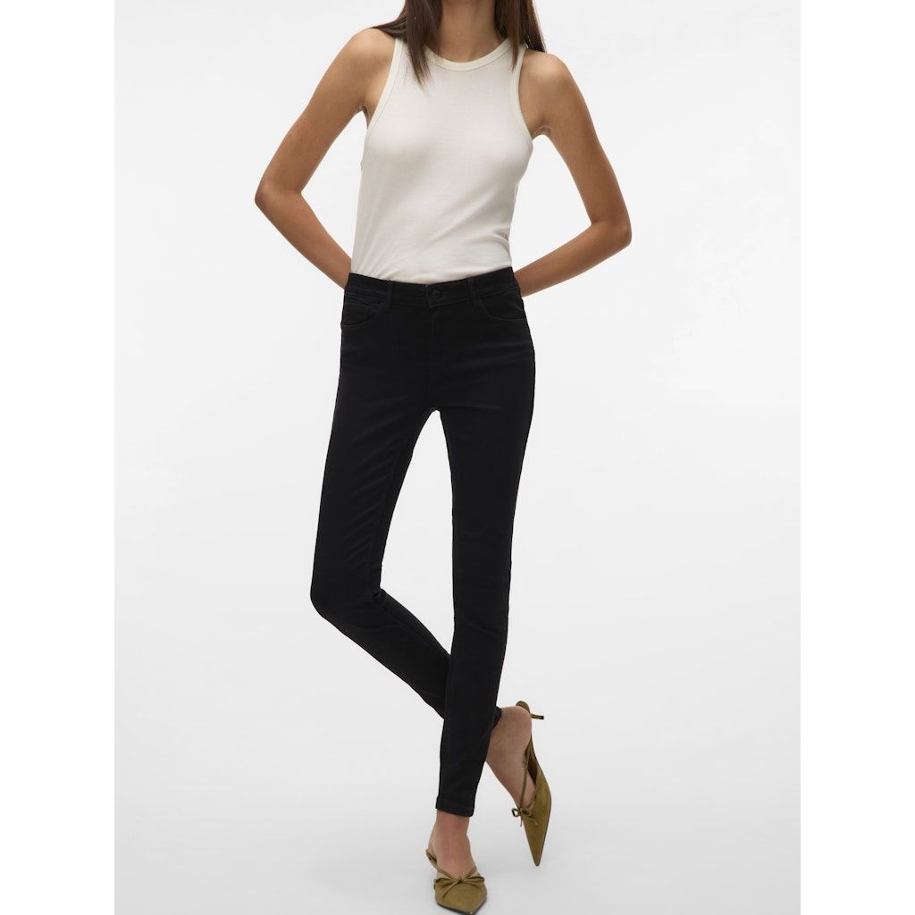 VERO MODA Slim džinsai moterims, Juoda, VMSEVEN NW S SHAPE U 6