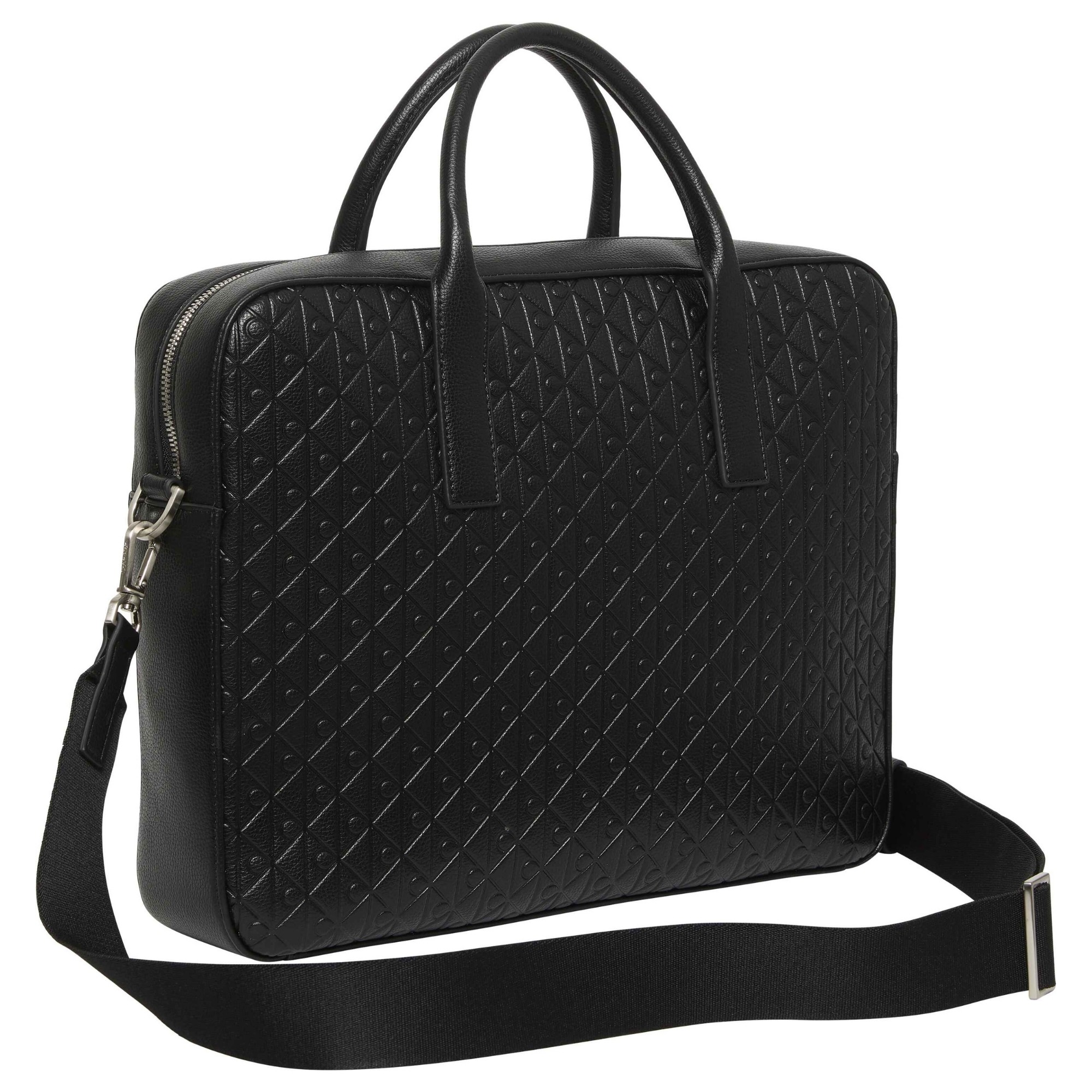 CALVIN KLEIN Dėklas kompiuteriui vyrams, Juoda, emblem emboss commuter 2