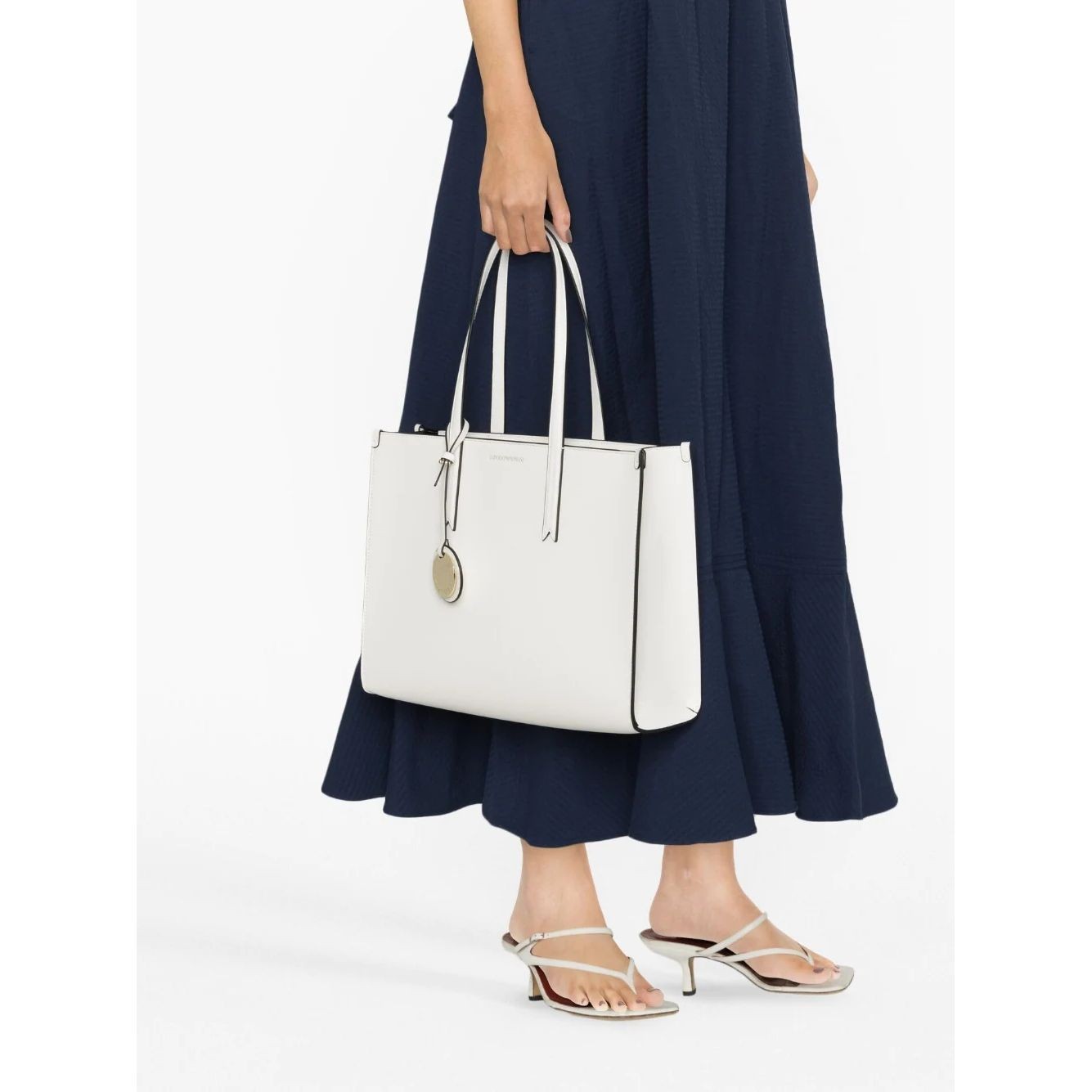 EMPORIO ARMANI Pirkinių krepšys moterims, Balta, Shopping bag 3