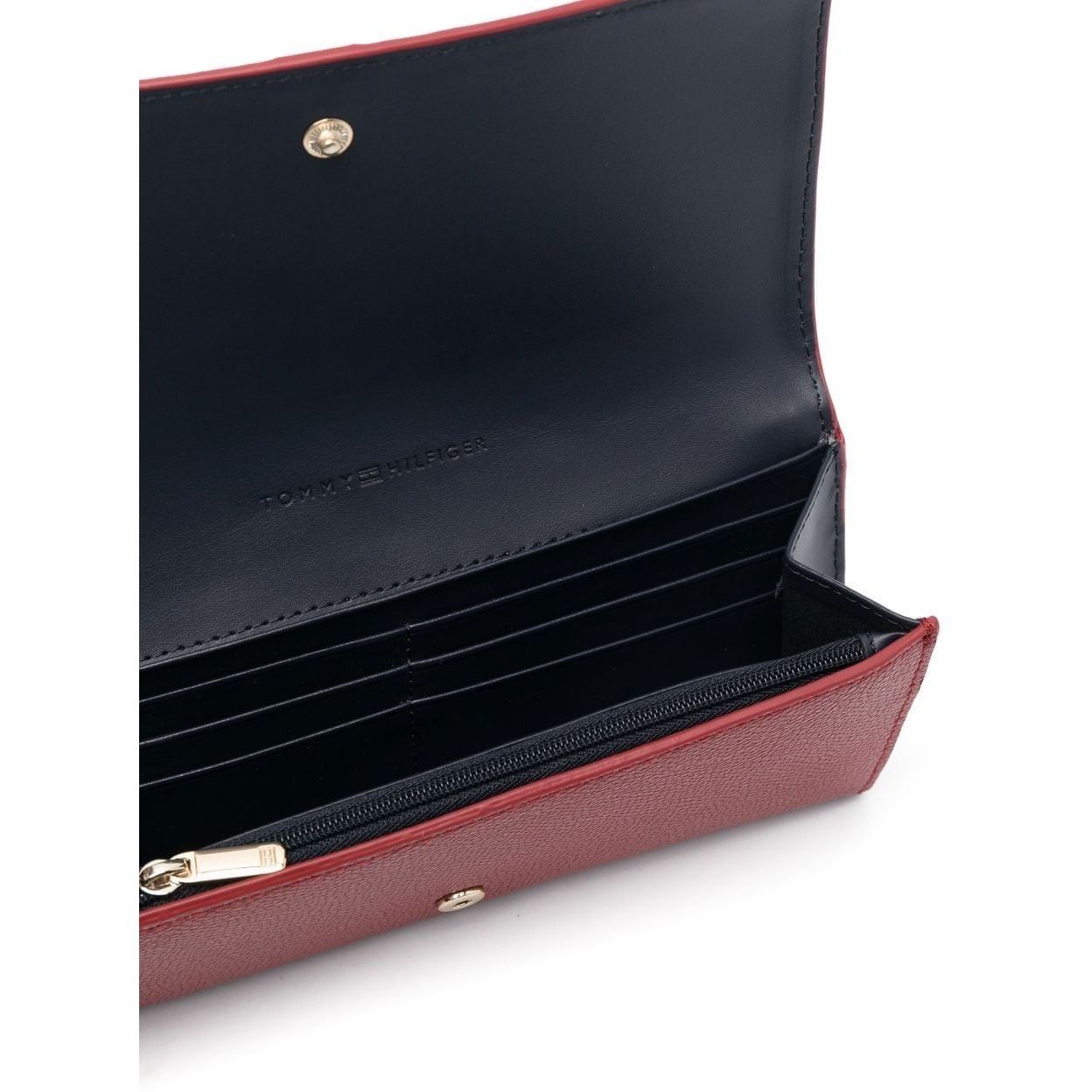 TOMMY HILFIGER Piniginė moterims, Raudona, TH PLUSH LRG FLAP WALLET 3