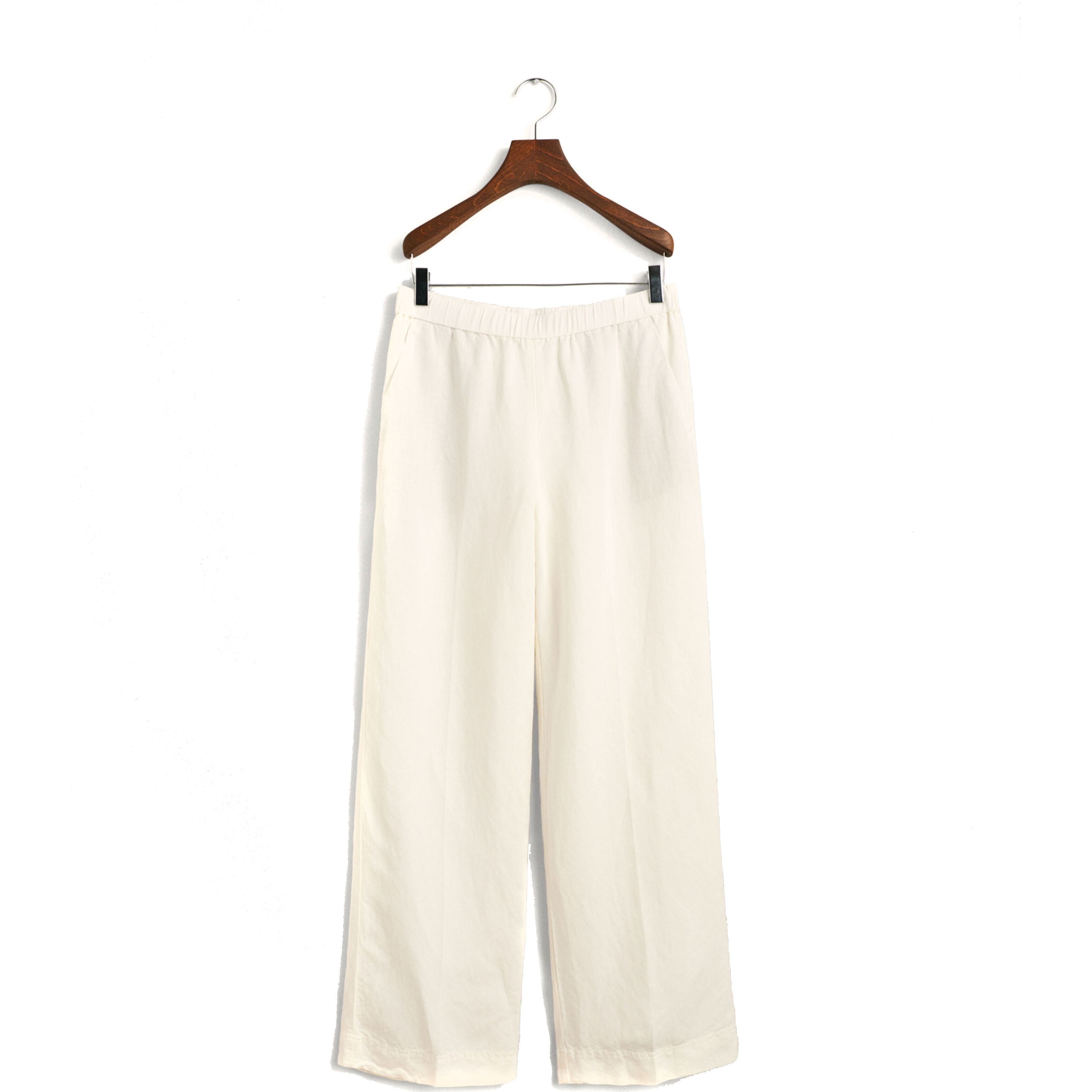 GANT Kelnės moterims, Geltona, REL LINEN BLEND PULL ON PANTS 1