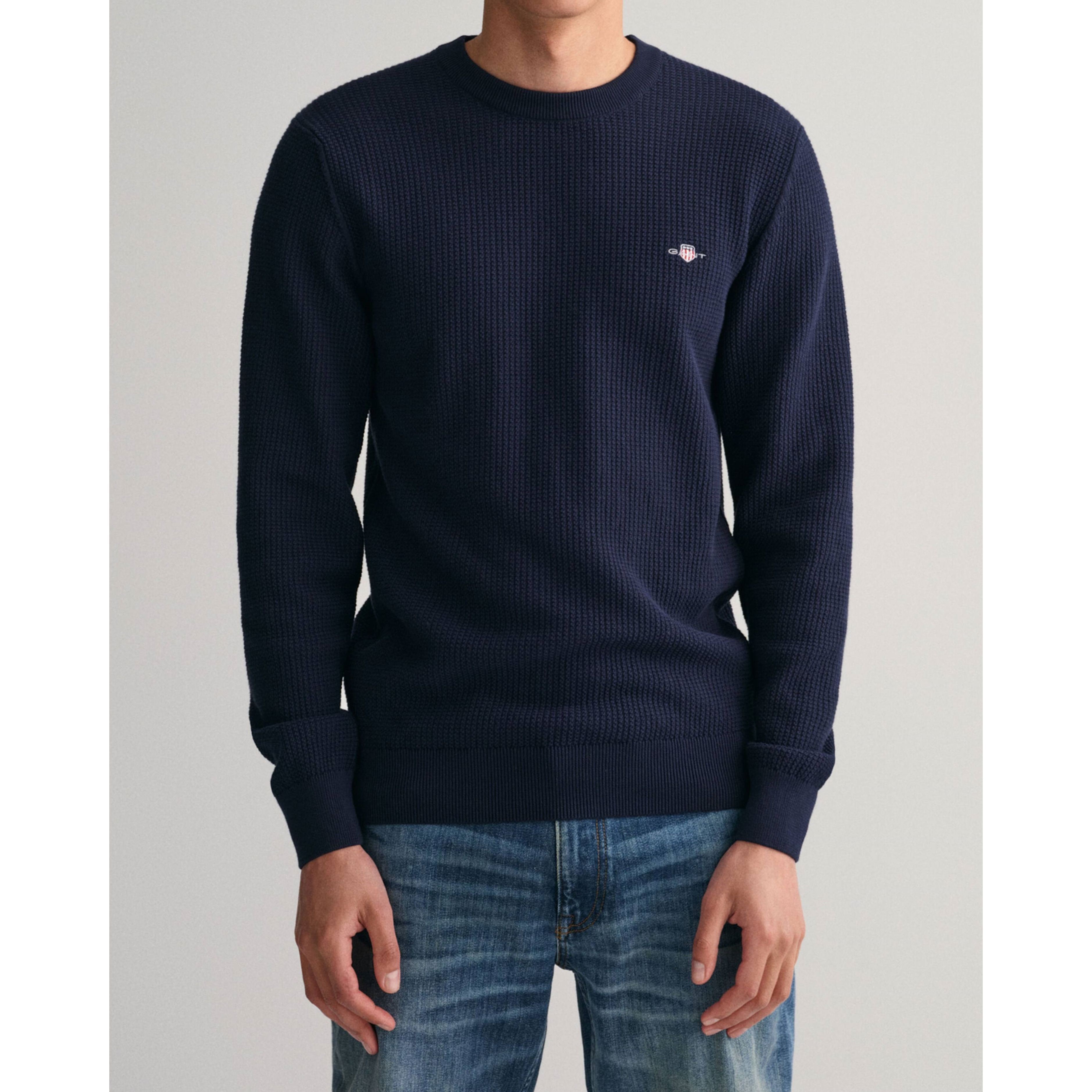 GANT Megztinis vyrams, Mėlyna, MICRO COTTON 2