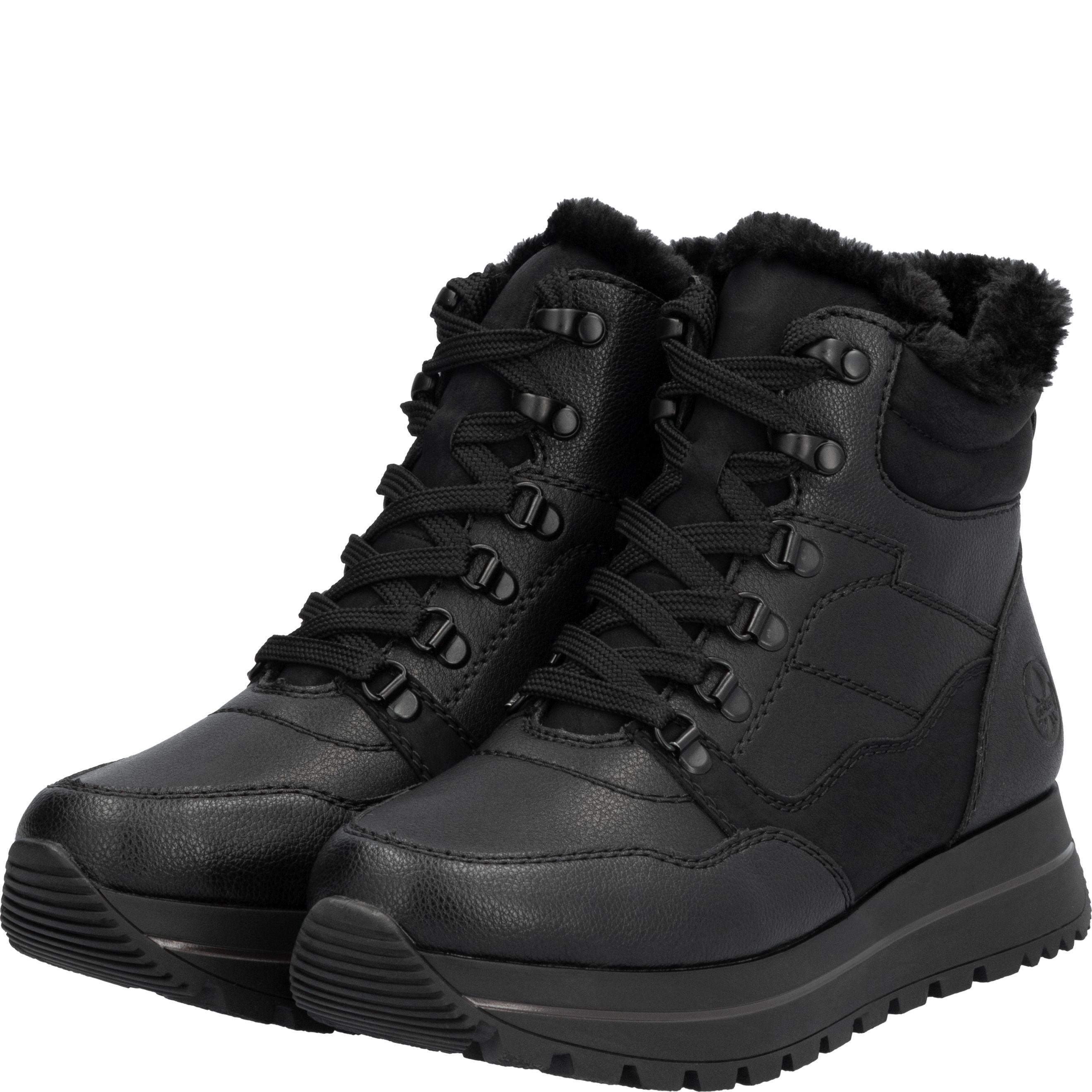RIEKER Aulinukai moterims, Juoda, Ladies mid height boots 10